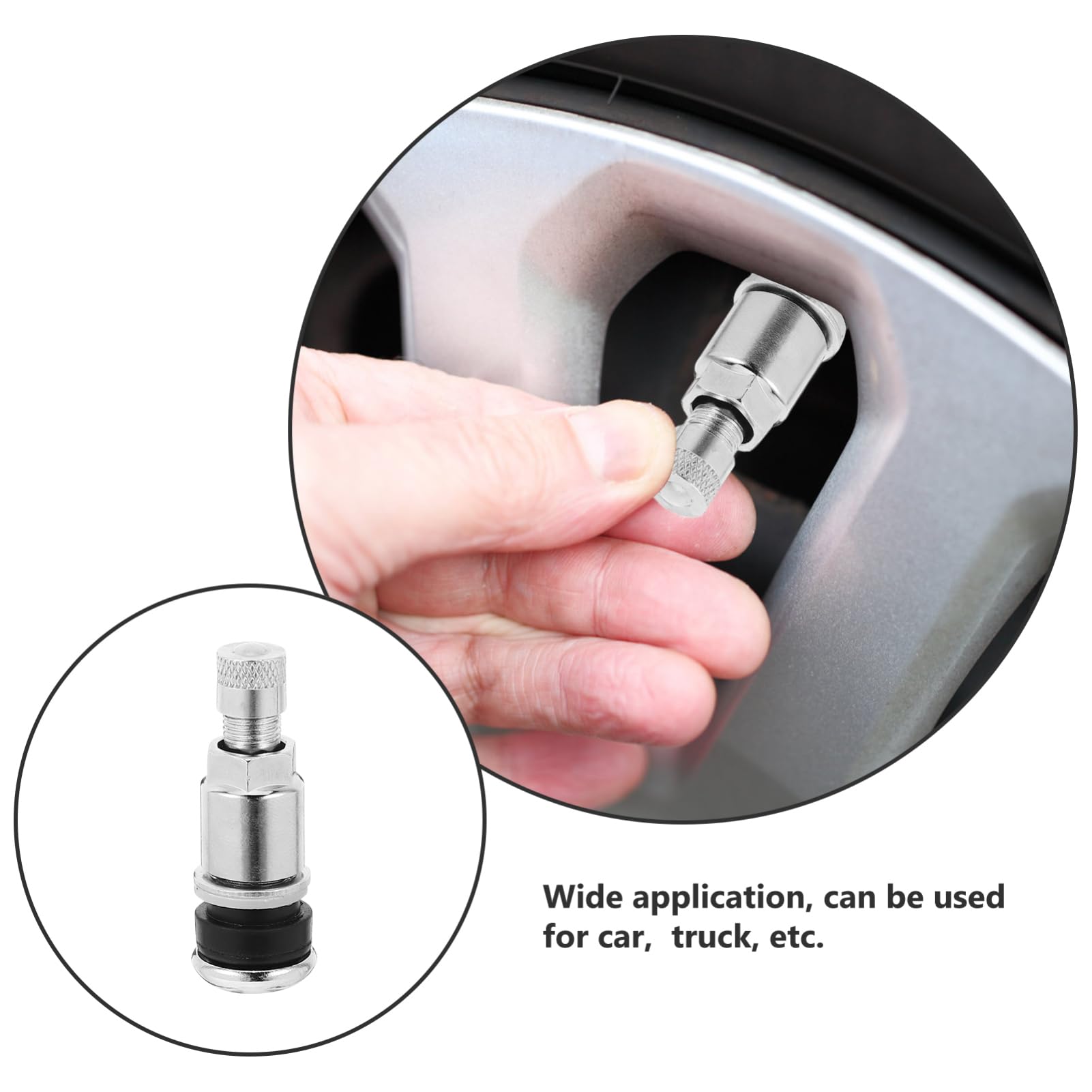 Ciieeo Steli Valvole Pneumatici Imbullonati in Metallo 10 Pezzi per Auto Compatibili Pneumatici Tubeless Design a Bullone Resistente alla Corrosione e Pressione Stabile per Sostituzione