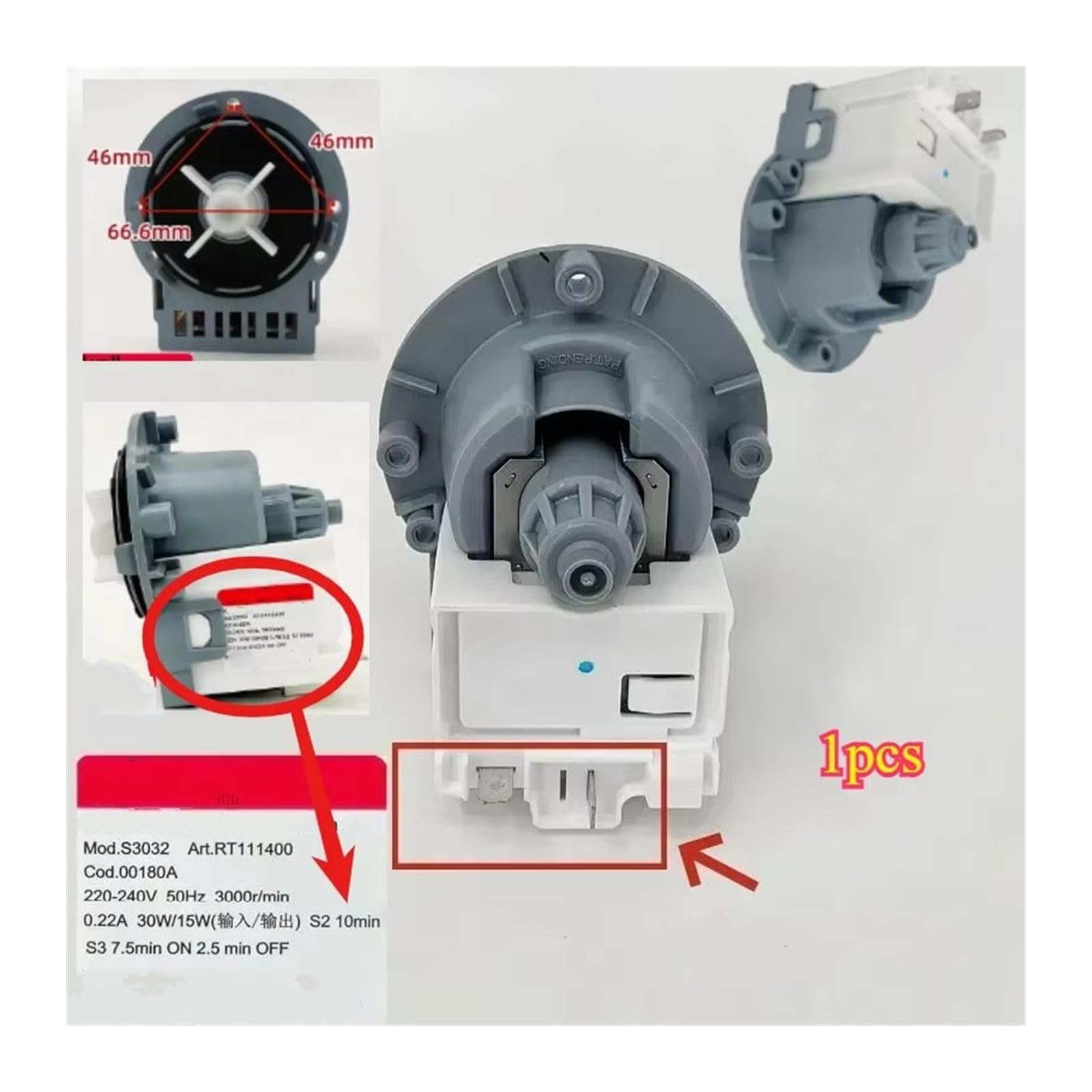 lavatrice Laugenpumpe Motore Per LG Per Pompa Di Scarico Universale Per Lavatrice A Tamburo 00180A-30008D