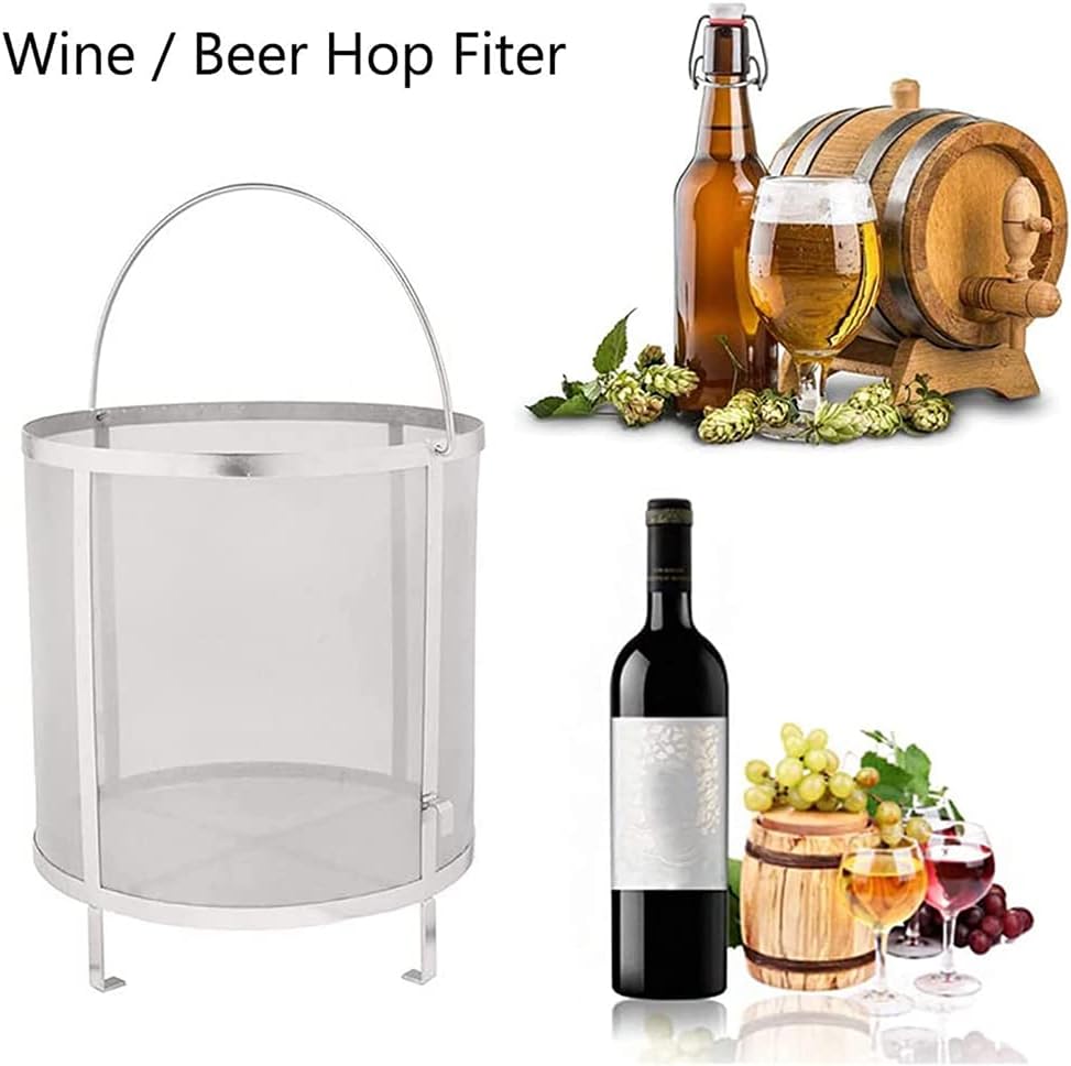Wine Filter Barrel, Home-Made Hops Filter, Beer Filter Element, Hops Filter with Bracket,35cm