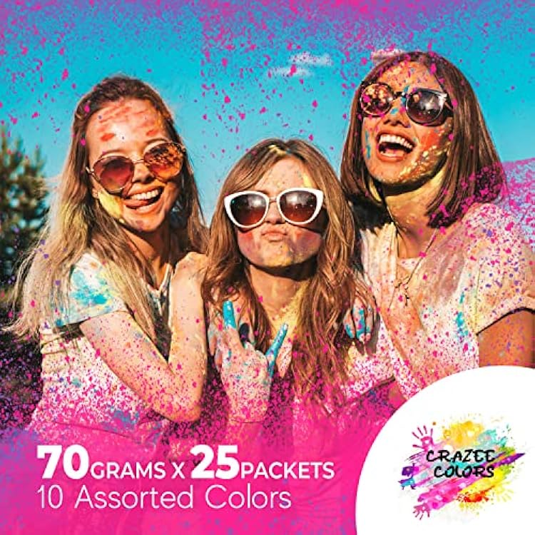 25 Assorted Holi Color powder packets of 70 grams Chile | Ubuy