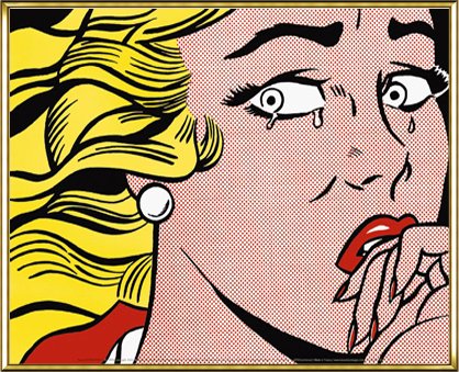 特別額装品/Crying Girl、 1963（ロイ リキテンスタイン） Amazon.co.jp: ポスター ロイ リキテンスタイン Crying Girl、 1963