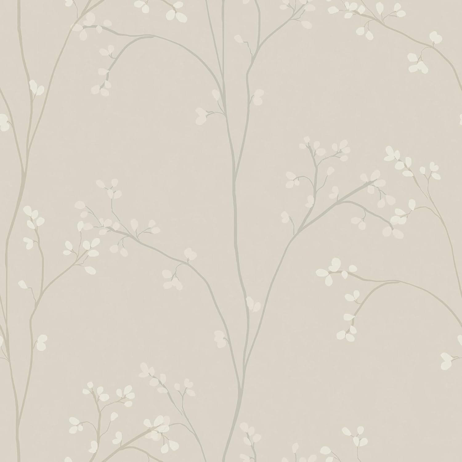 Blossom Stripe Cream Peel and Stick Wallpaper by RoomMates, RMK12807PL