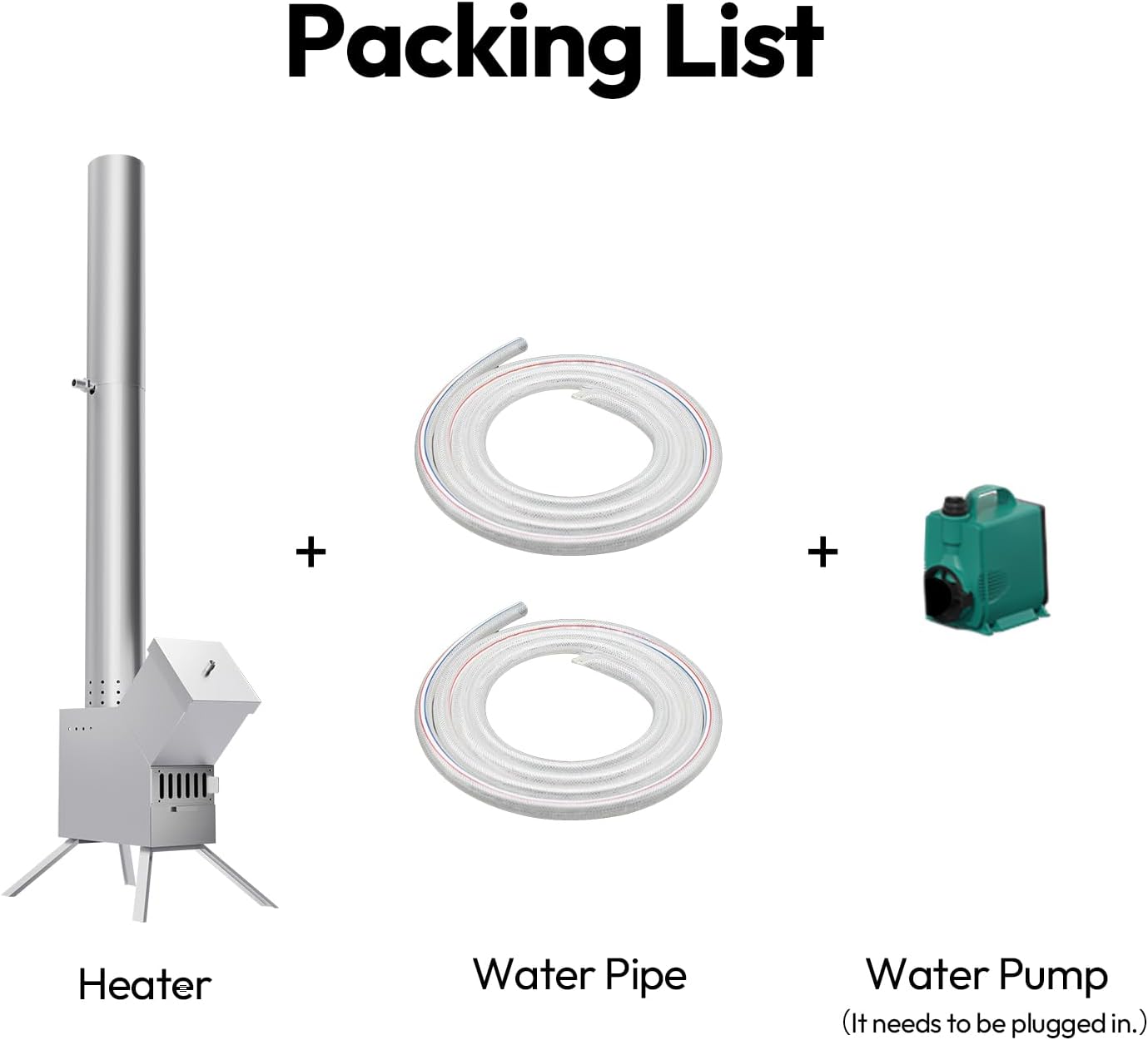 Outdoor Wood Fired Hot Tub Heater, Wood Burning Heater for Hot Tub, Titanium Coil Heat Exchanger Heating for Spas, Small Swimming Pools Heating Stove