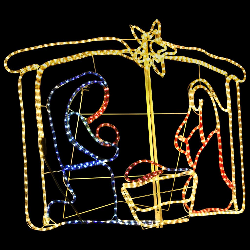 led lichterkette außen batterie,lichterkette klein mit batterie,Weihnachtskrippe Weihnachtsdekoration 240 LEDs 116x41x87 cmGeeignet für Patio, Schlafzimmer, Wohnzimmer, Weihnachten