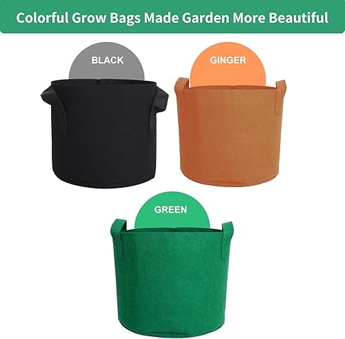 Miniatura 3 de Bolsas de cultivo, 5 galones, coloridas