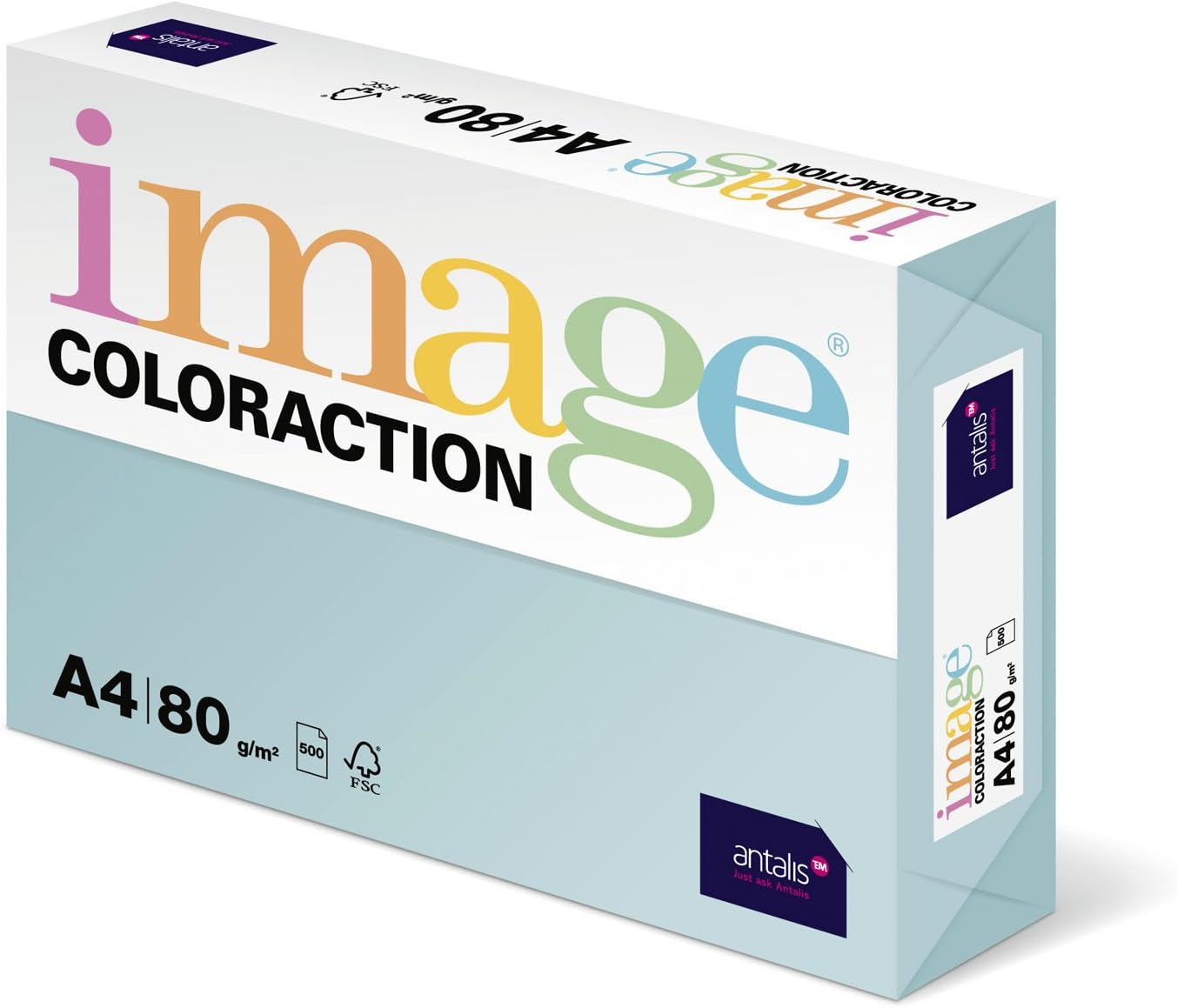 IMAGEColoraction Pale Blue (Lagoon) A4 210x297mm 80gm2 fsc4 500sh/RM 5rm/BXThe Forest Stewardship Council