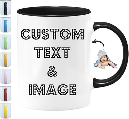 Taza de café personalizada Taza de café personalizada Taza de café personalizada con logotipo de imagen texto Taza Personalizada Diseño A Taza
