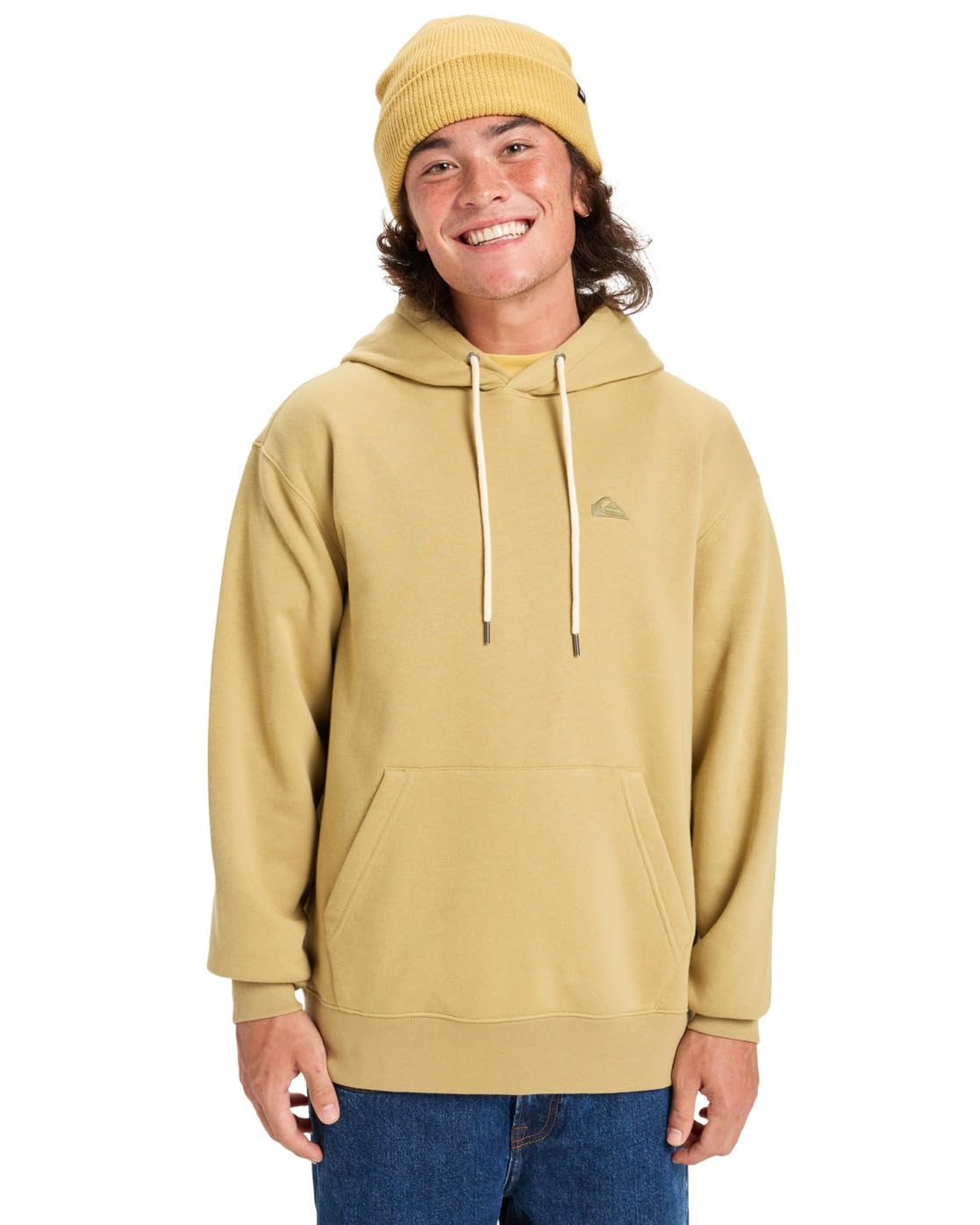 Quiksilver Fleece sweater SALT WATER HOODIE Men's Beige XXL
