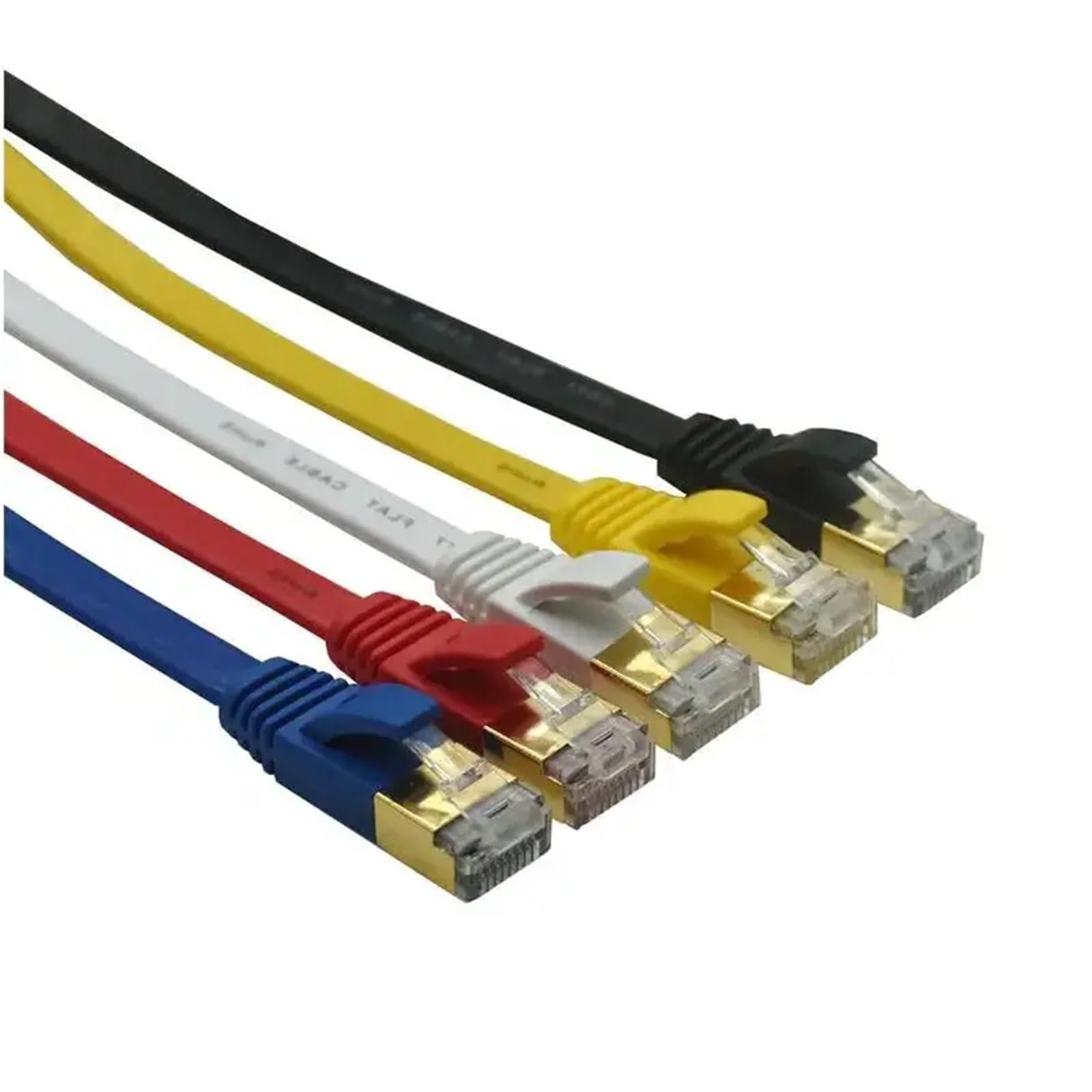 Kabel Ethernet Cat7 RJ45 Lan płaski kabel SSTP sieć Internet 1 m 30 m 5 m 10 m kabel krosowy do komputera, routera, laptopa, Ethernet (żółty, 10 m)