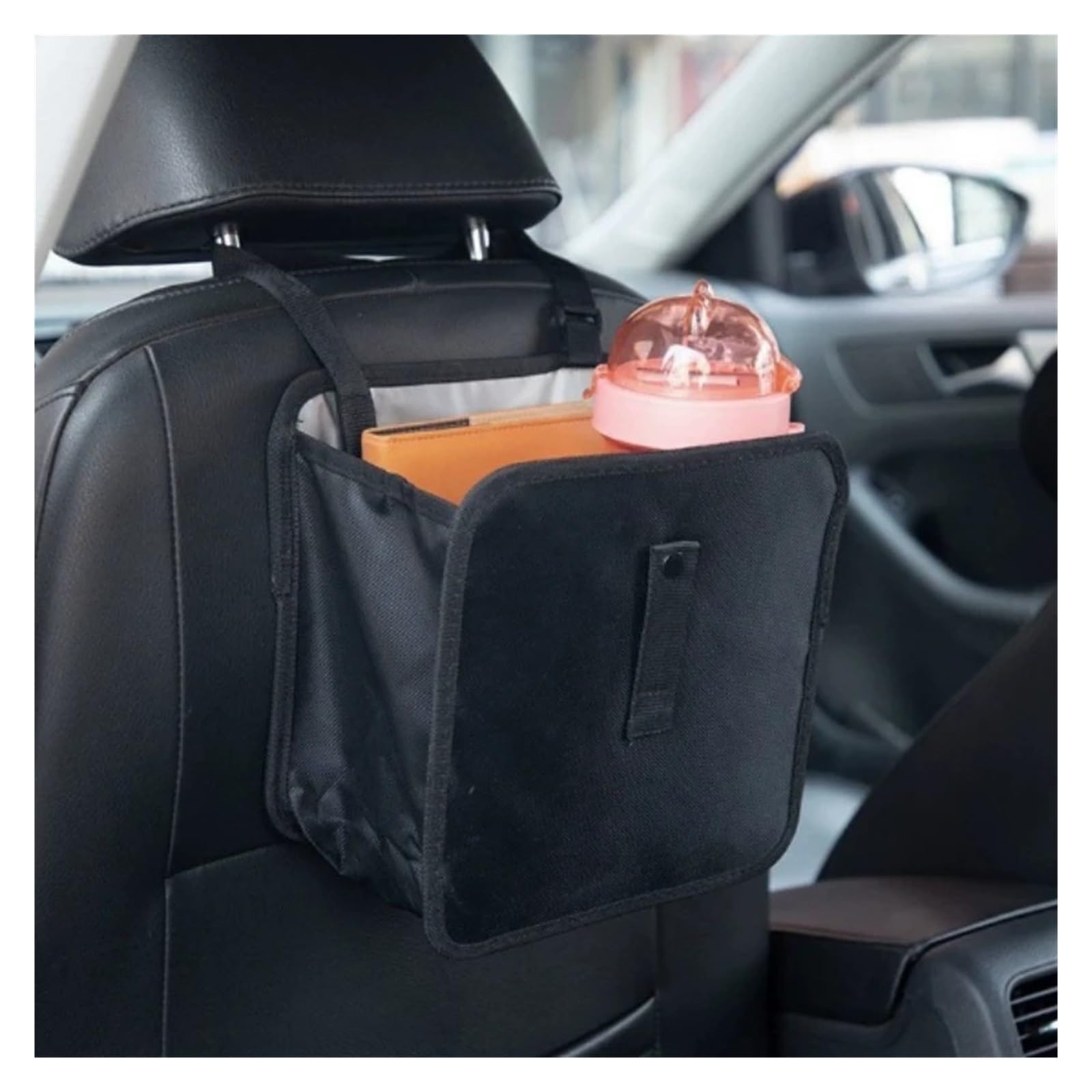Poubelle De Voiture Poubelle Multifonctionnelle À Dossier Siège Voiture Sac Rangement Étanche avec Déchets Suspendus, Portable Poubelles Véhicule(Black 2pcs)