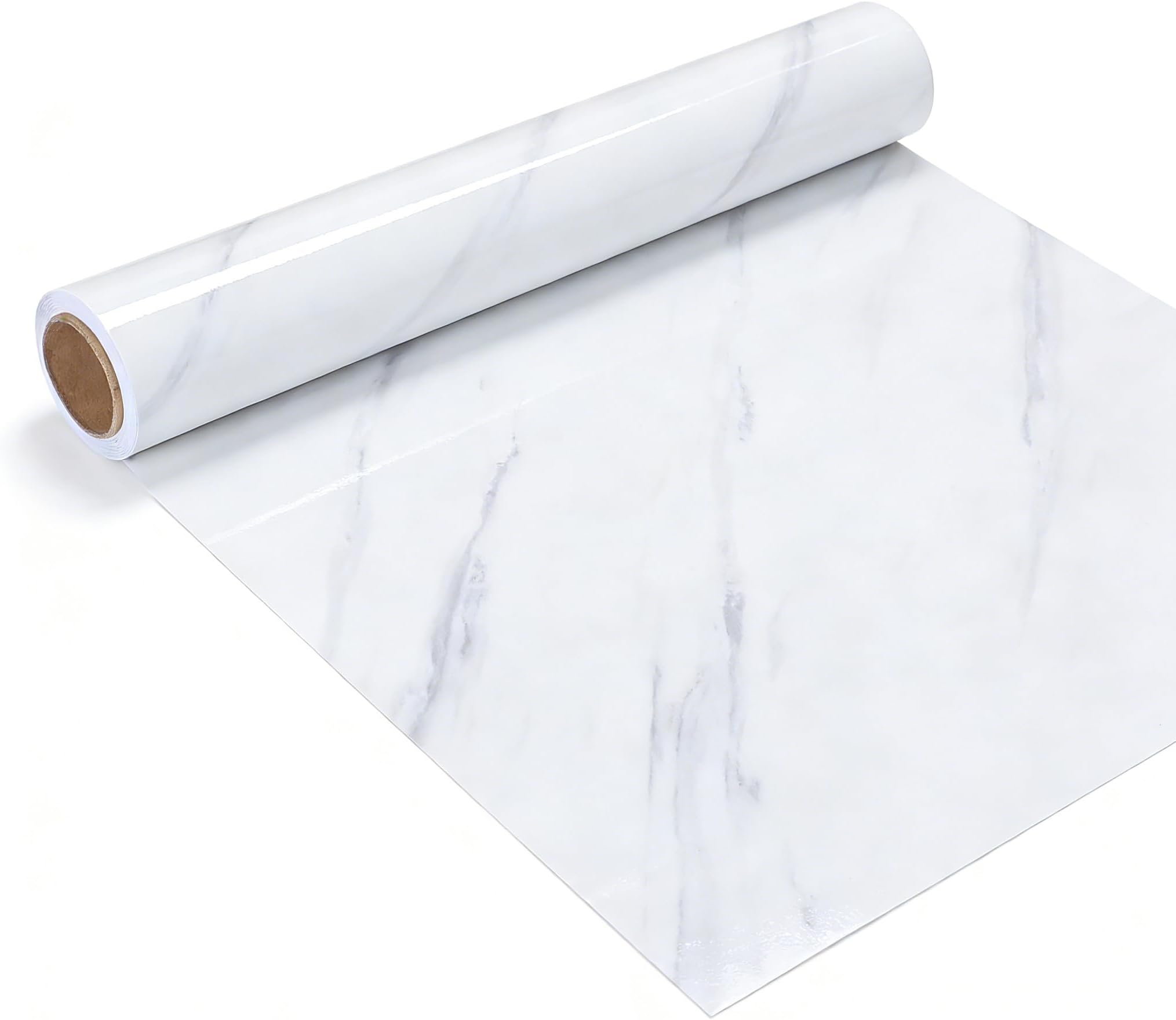 White and Grey Marble Contact Paper