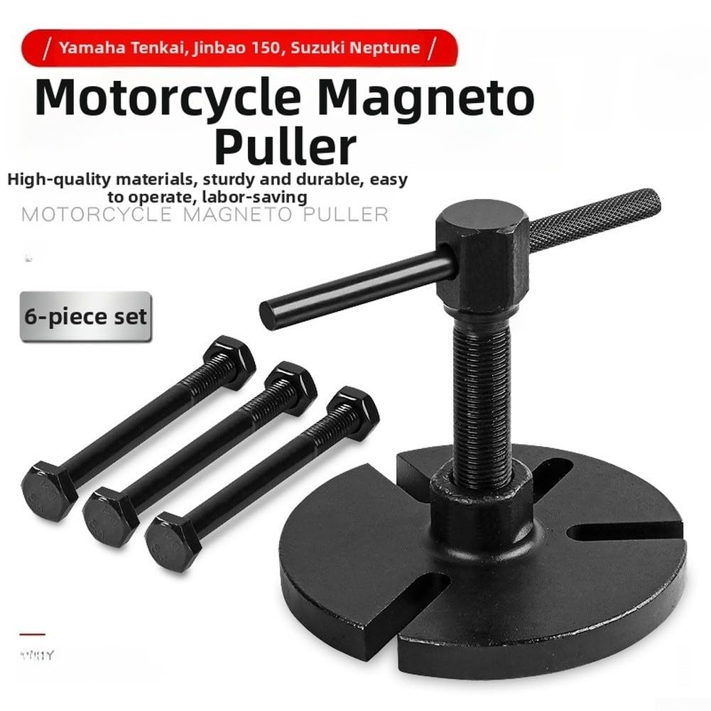 Herramienta extractora para motocicleta MAGNETO para extracción y reparación de volante con construcción de metal y conector hexagonal para mayor comodidad y compatibilidad