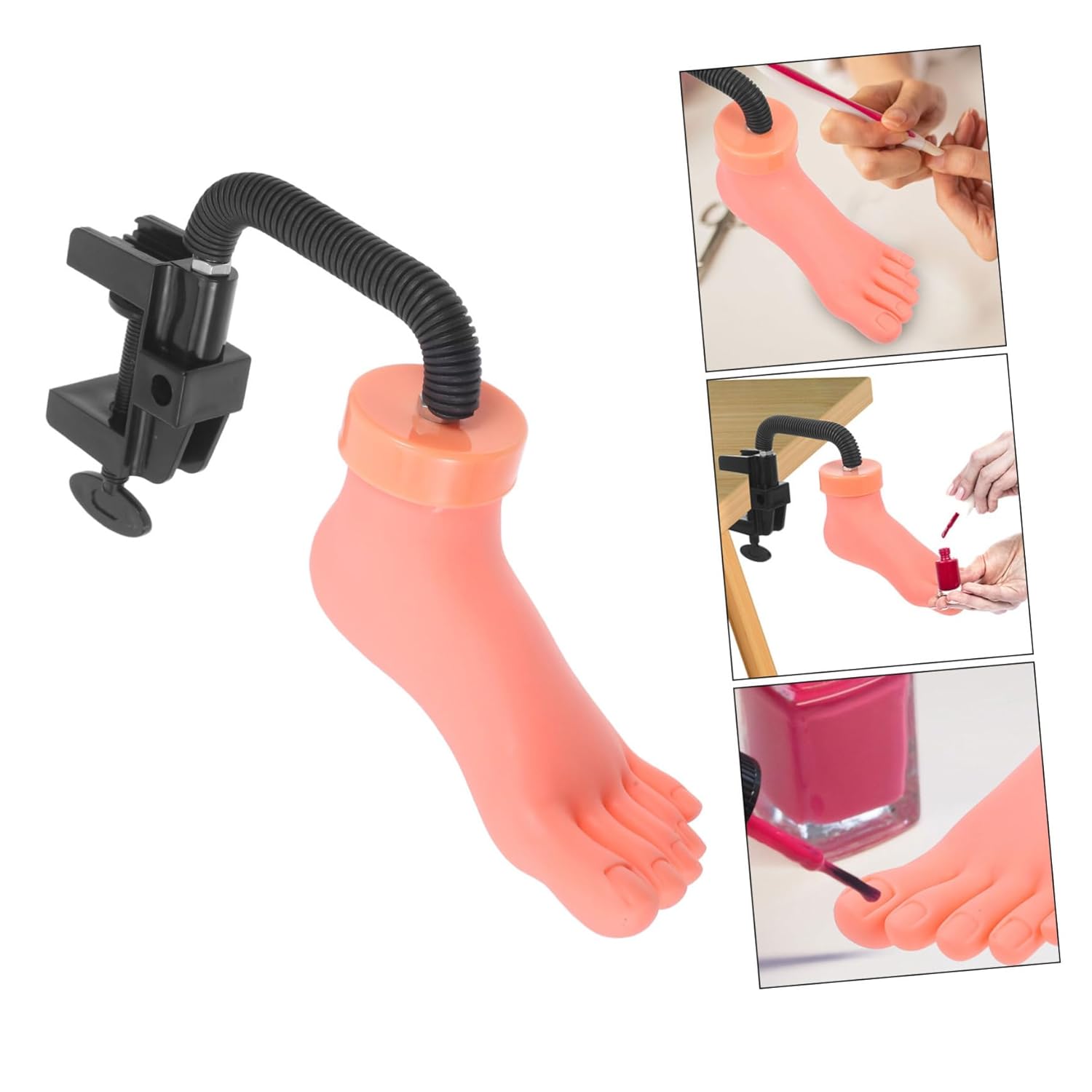 Foot Nail Practice Model Nail Tips Application Training Realistic Foot Model for Manicure