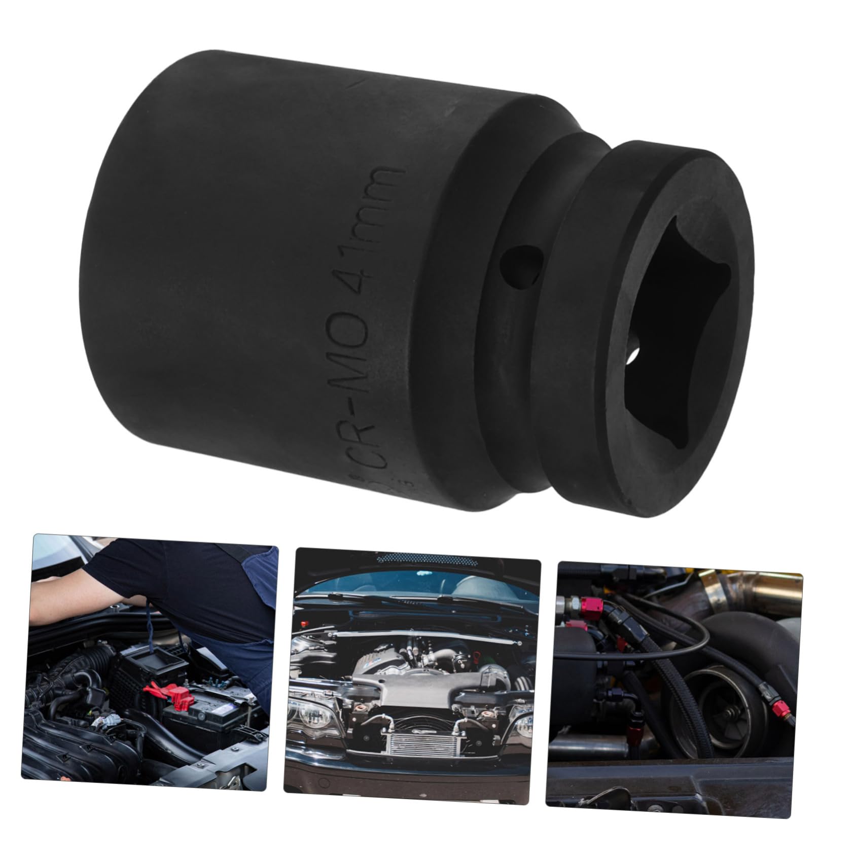 POPETPOP Chiave Bussola Impatto Resistente in Acciaio Legato Nero, Design Doppia Testa 6 Punti 1 Pollice per Riparazioni e Manutenzione Veicoli