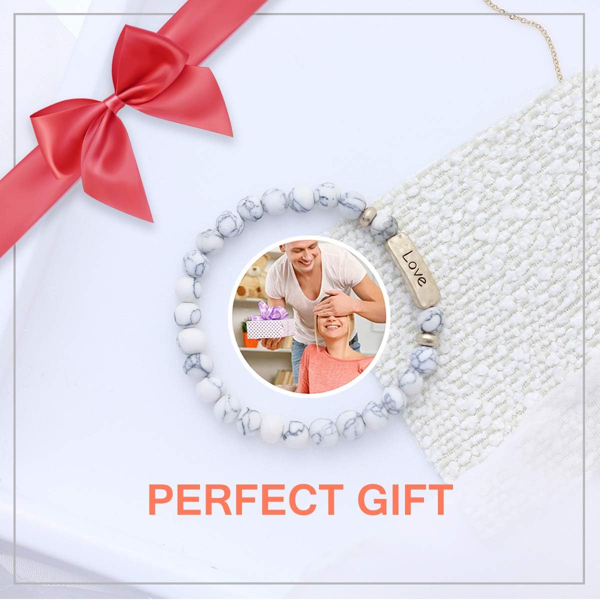 NTLX Christian Bracelets for Women – Love Bracelet – Natural Stone Stretch Prayer Bracelet – Inspirational Message Jewelry - Great Gift - Image 5