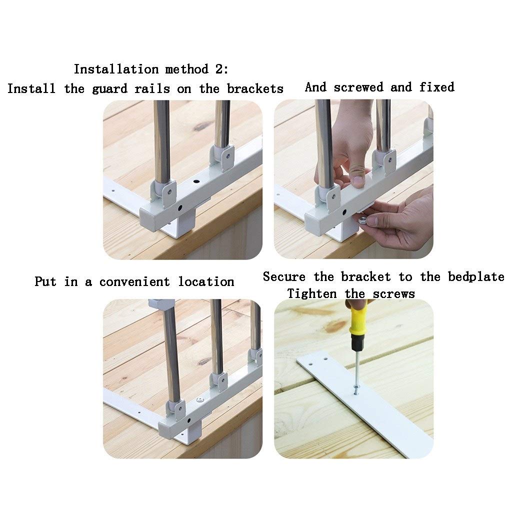 Barandilla Lateral de Cama Barandilla de Cama Individual Plegable portátil Asa de Asistencia para Adultos Barandillas de Cama para discapacitados Barandilla de Seguridad Barra de protección Lateral