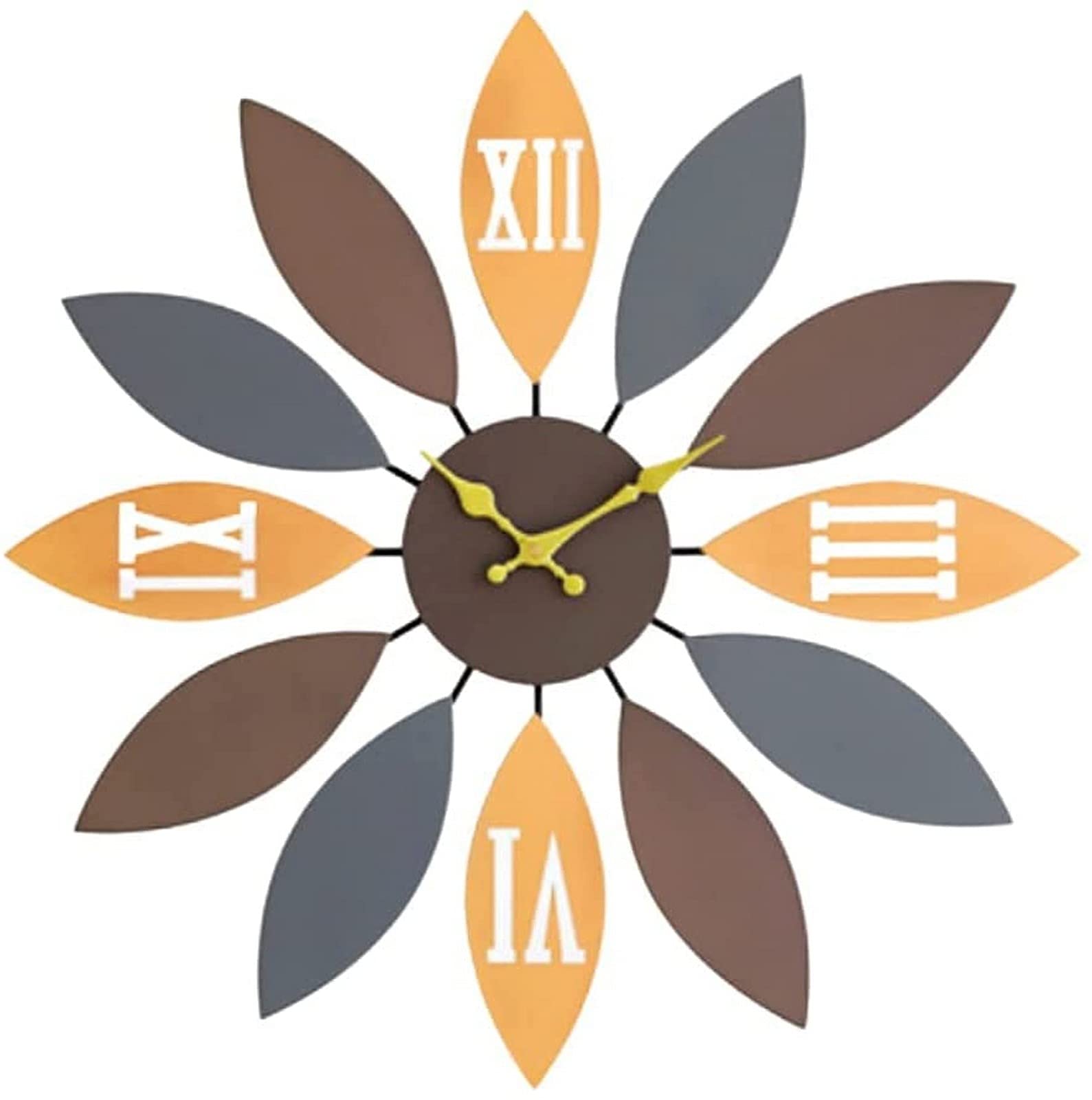 Horloge murale en métal rustique aux finitions artistiques pour décoration raffinée