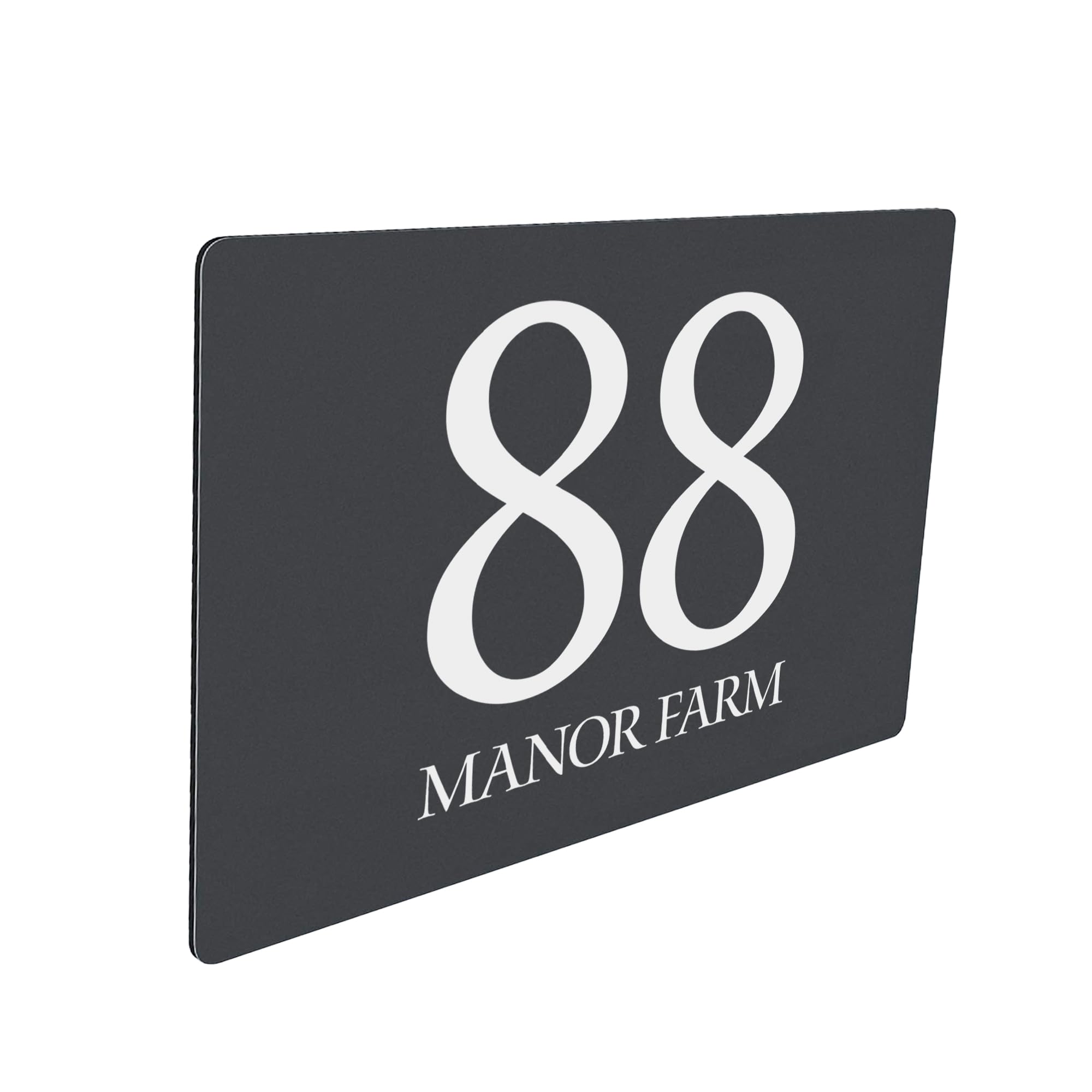 Housics Personalised House Number Plaque, Door Sign, Grey, 280mm x 160mm โ image 1