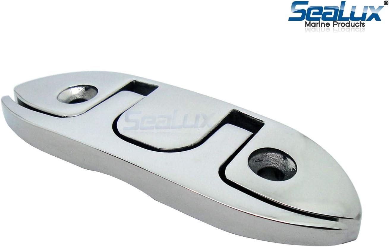 SeaLux Marine 316 Cast Stainless Steel Surface Mount Folding Cleat 4-1/2" or 6-1/8"