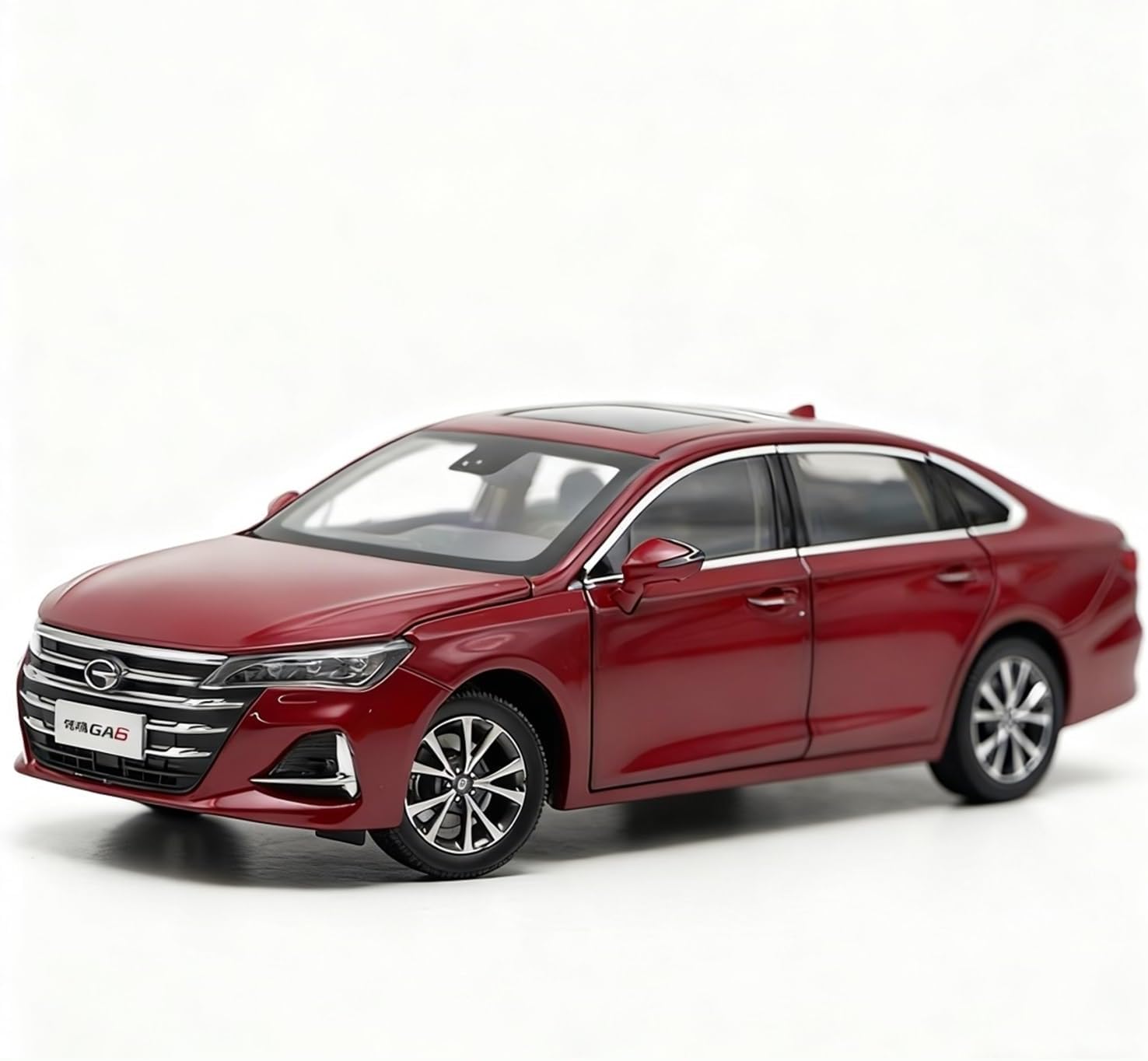 Model Toy Car 1:24 for GAC GA6 2019 Die Cast Metal Model Toy Car Static Decoration Collection Red
