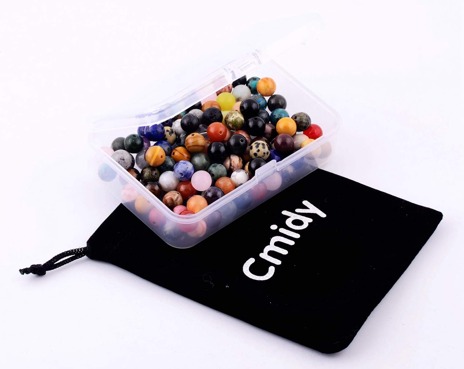 Natural Stone Beads 100pcs Round Genuine Real Stone Beading Loose Gemstones Hole Size 1mm DIY Smooth Bead for Bracelet Necklace Earrings Jewelry Making(Natural Stone Beads Multicolor, 8mm) - Image 9