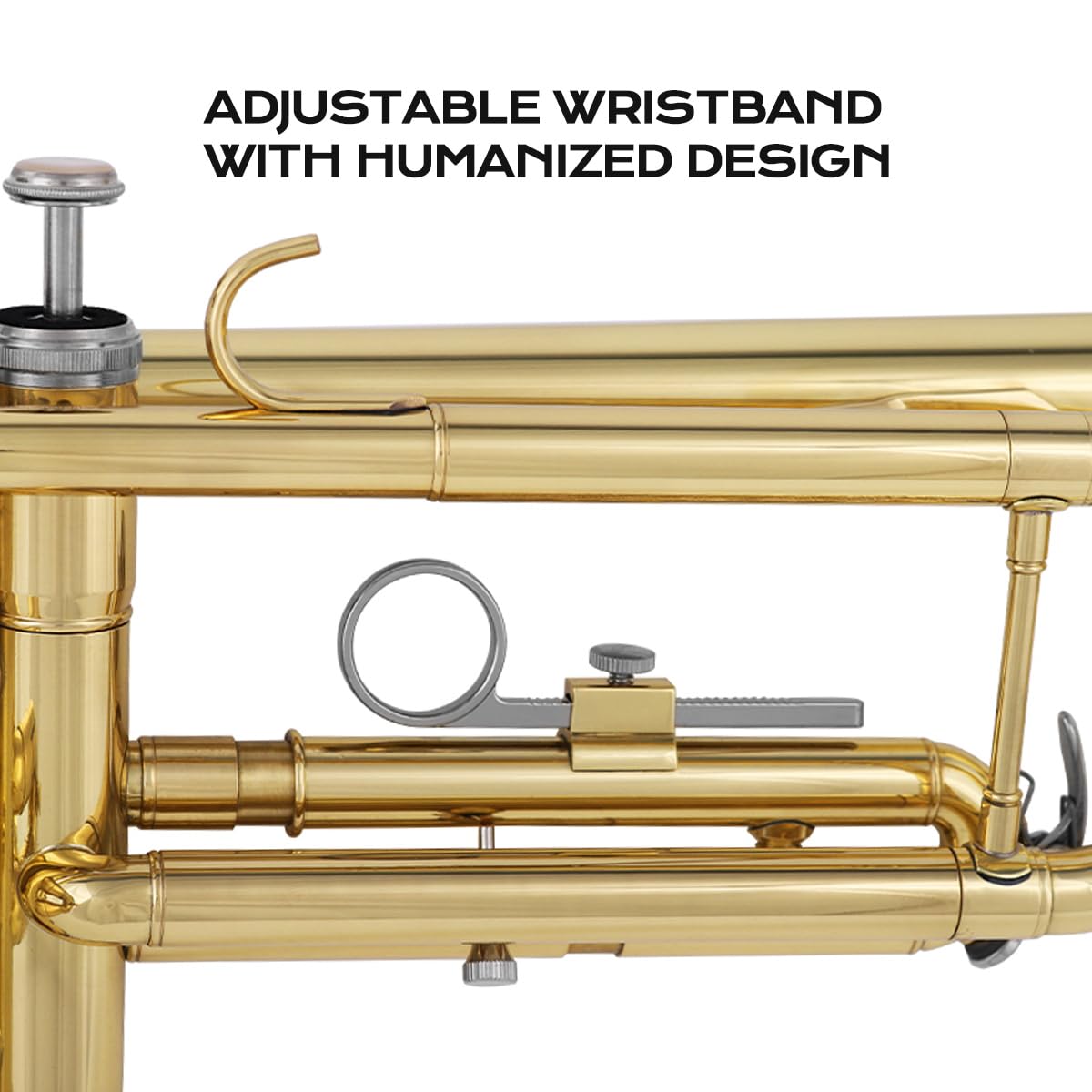 Set di Tromba Standard Bullfighter Set standard di tromba Bb in ottone con custodia rigida, guanti, panno per la pulizia, bocchino per tromba 7C, trombe per principianti e studenti (Oro)