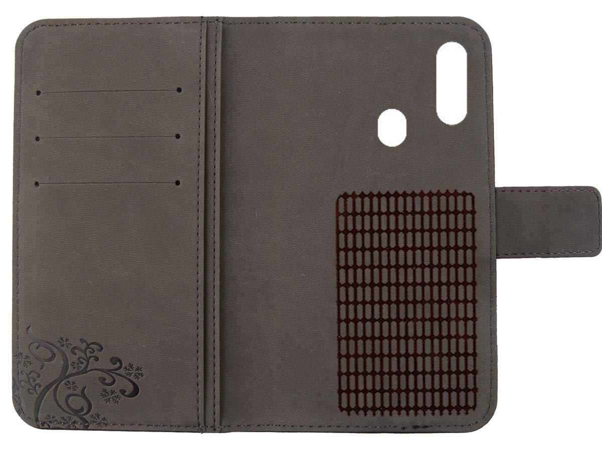Custodia Portafoglio in Pelle PU con Finitura Scamosciata Compatibile con Doogee Blade 10, Flip Cover Magnetica con Tasche per Carte (Marrone scuro