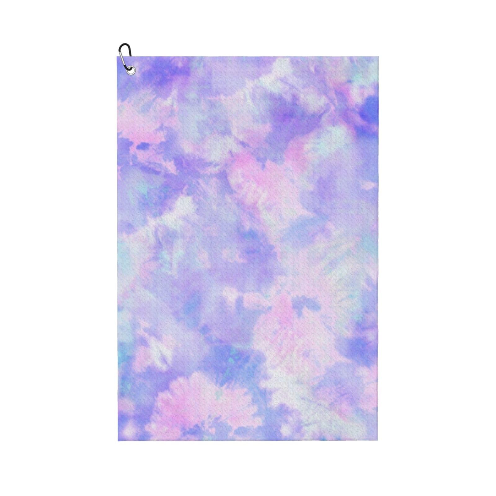 Hnnkloy Purple Pastel Tie Dye, 16x24 in Portable Waffle Golf Towels with Carabiner Clip for Golf Bag