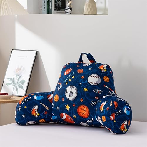 Miniatura 9 de NTBED Almohada de lectura con estampado de camuflaje, respaldo de cuña con brazos, sofá, TV, relajación, almohada de apoyo para la espalda, cojín