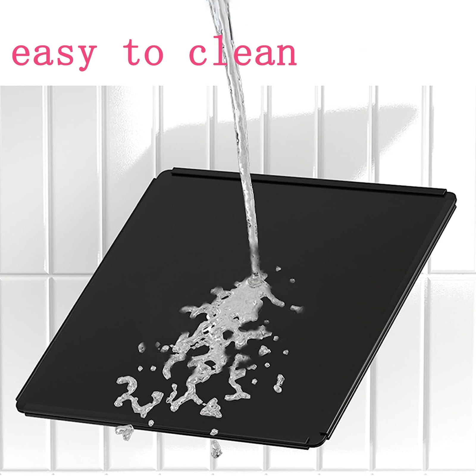 Protection Anti-éClaboussures À 3 CôTéS, Pliable Mur Cuisine Protection D'éCran Anti, ÉClaboussures pour CuisinièRe, Huile Antiadhésive, pour Plaques De Cuisson, Feux Gaz, Poêles ( Color : Black , Siz
