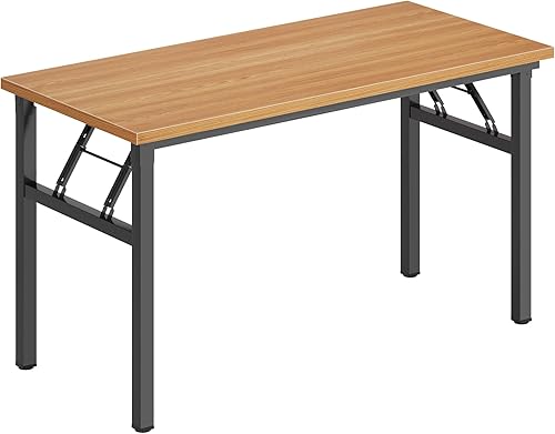 Miniatura 231 de DlandHome Escritorio plegable pequeño de 31.5 pulgadas, escritorio de computadora para oficina en casa, mesa plegable para espacios pequeños, no