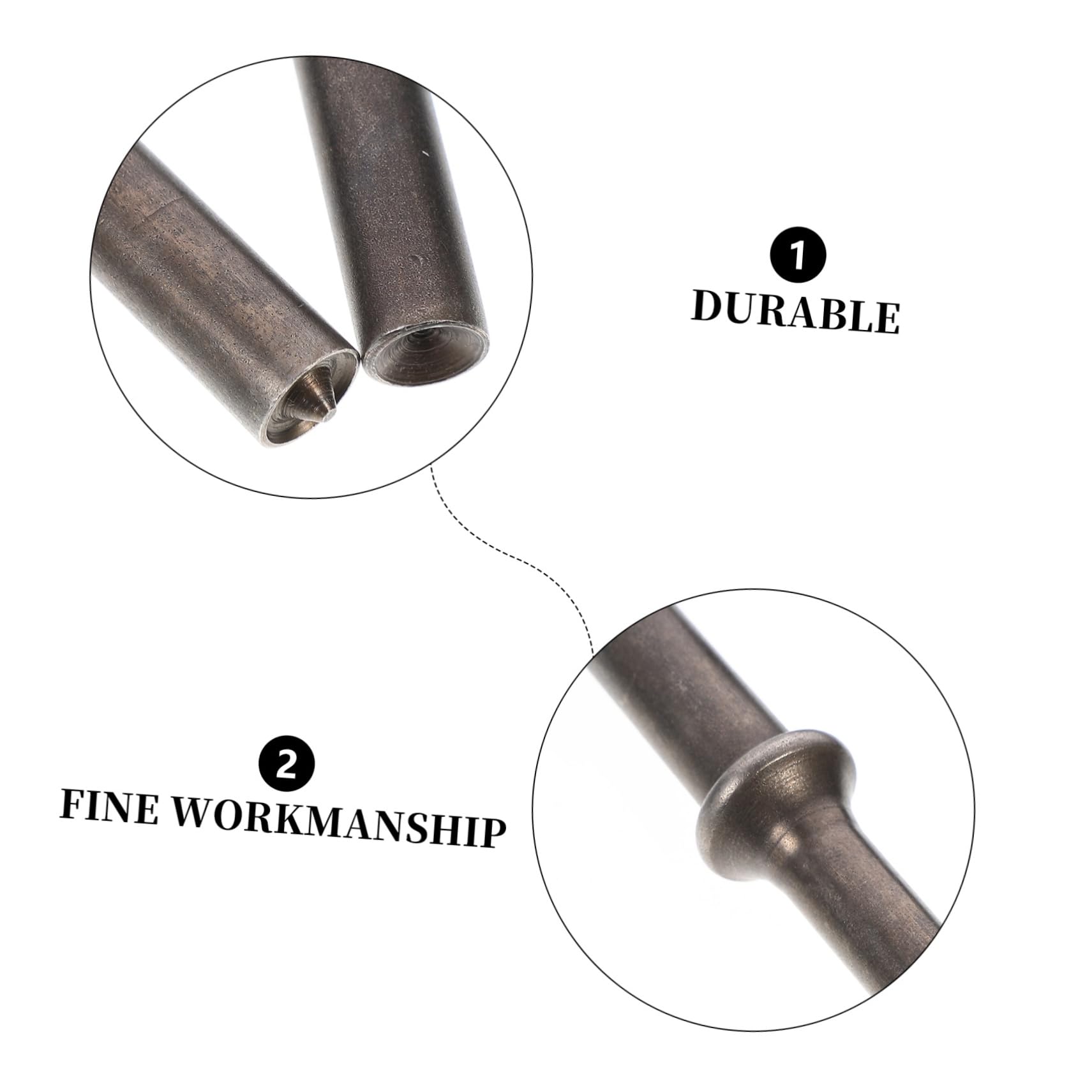 Mobestech Marteau Pneumatique à Rivets en Fer Noir, Tête Demi-Creuse et Pleine, Lot de 2 Pièces Résistant à L'Usure pour Travaux de Couverture