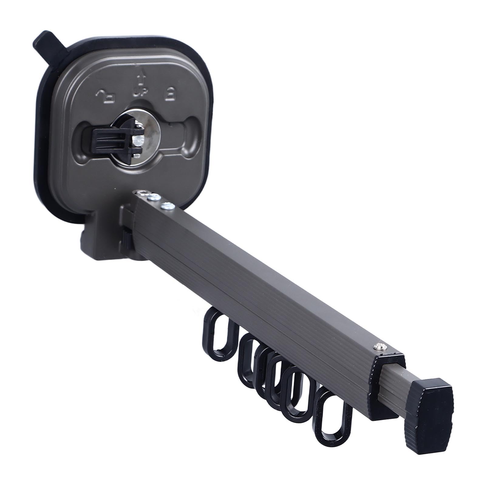 Yuecoom Wall Mount Folding Clothes Drying Rack, Laundry Drying Rack Aluminum Alloy Reusable Retractable Clothes Drying Rack for Smooth Surfaces