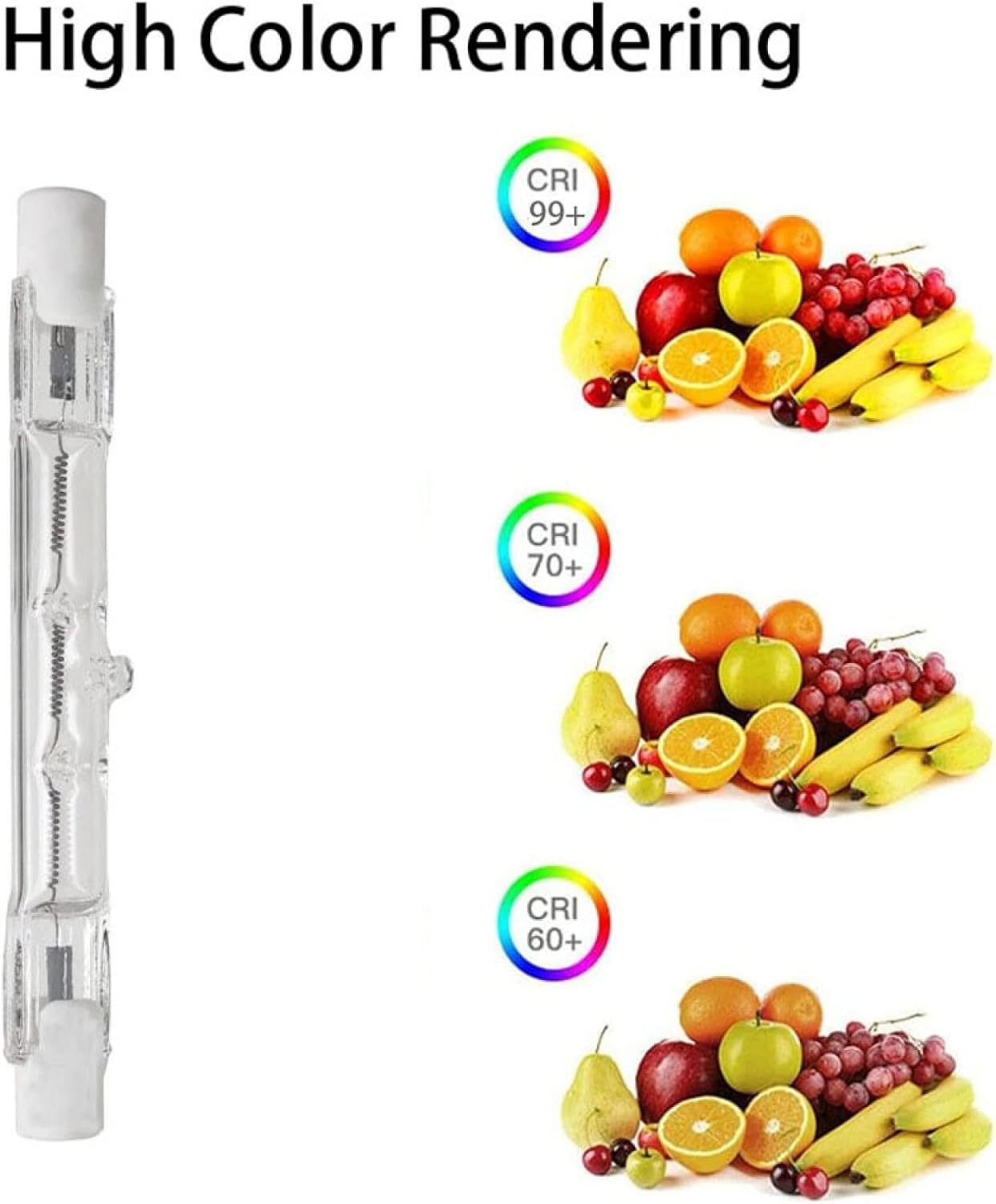 Bulbs R7S T3 J78 150W 220V-240V J Type Halogen Light Bulb R7S 75W 78MM Double Ended Light Bulb Warm White for Work, Security,Landscape Lights 10PC 250W