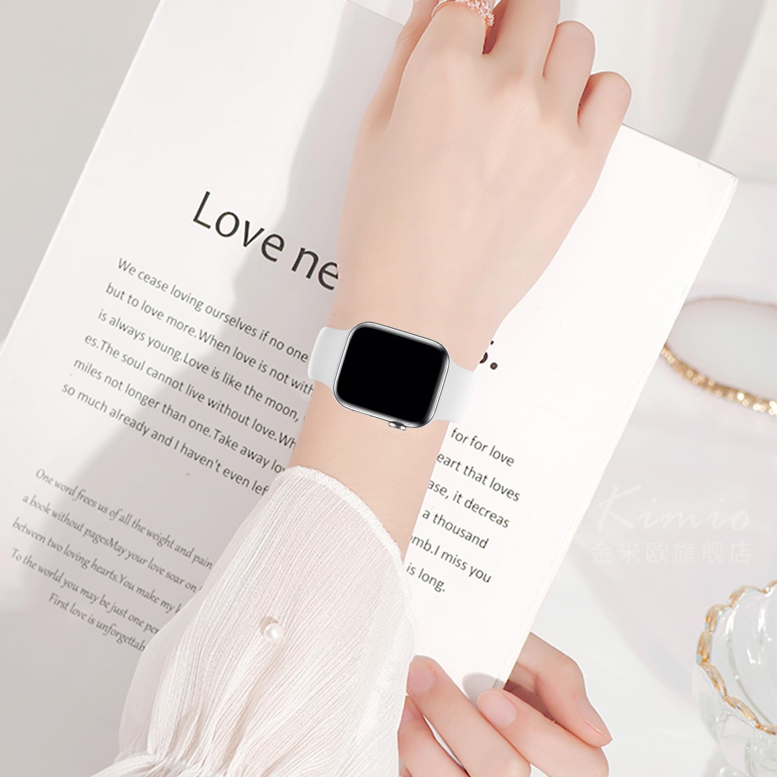 Sport Strap Compatible with Apple Watch Straps 46mm 40mm 38mm 41mm 42mm 44mm 45mm, Silicone Strap Replacement for iWatch Bands Series 11 10 9 8 7 6 5 4 SE 3 2 1 Women Men — view 5