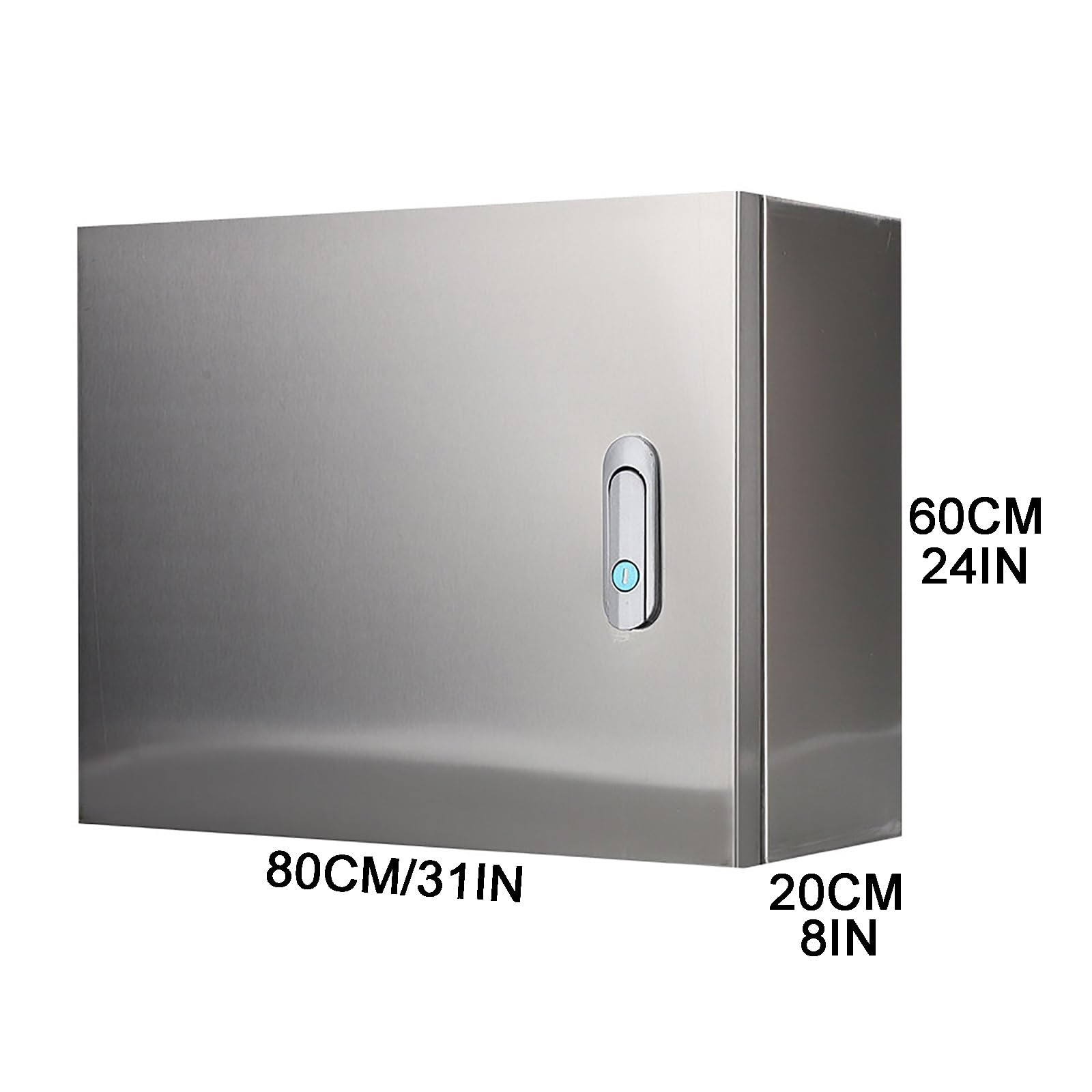 Caja Distribucion Electrica, Caja Electrica de Acero Inoxidable 304 con Diseño Ranurado, Apta para Interiores(80x20x60CM/31x8x24IN)