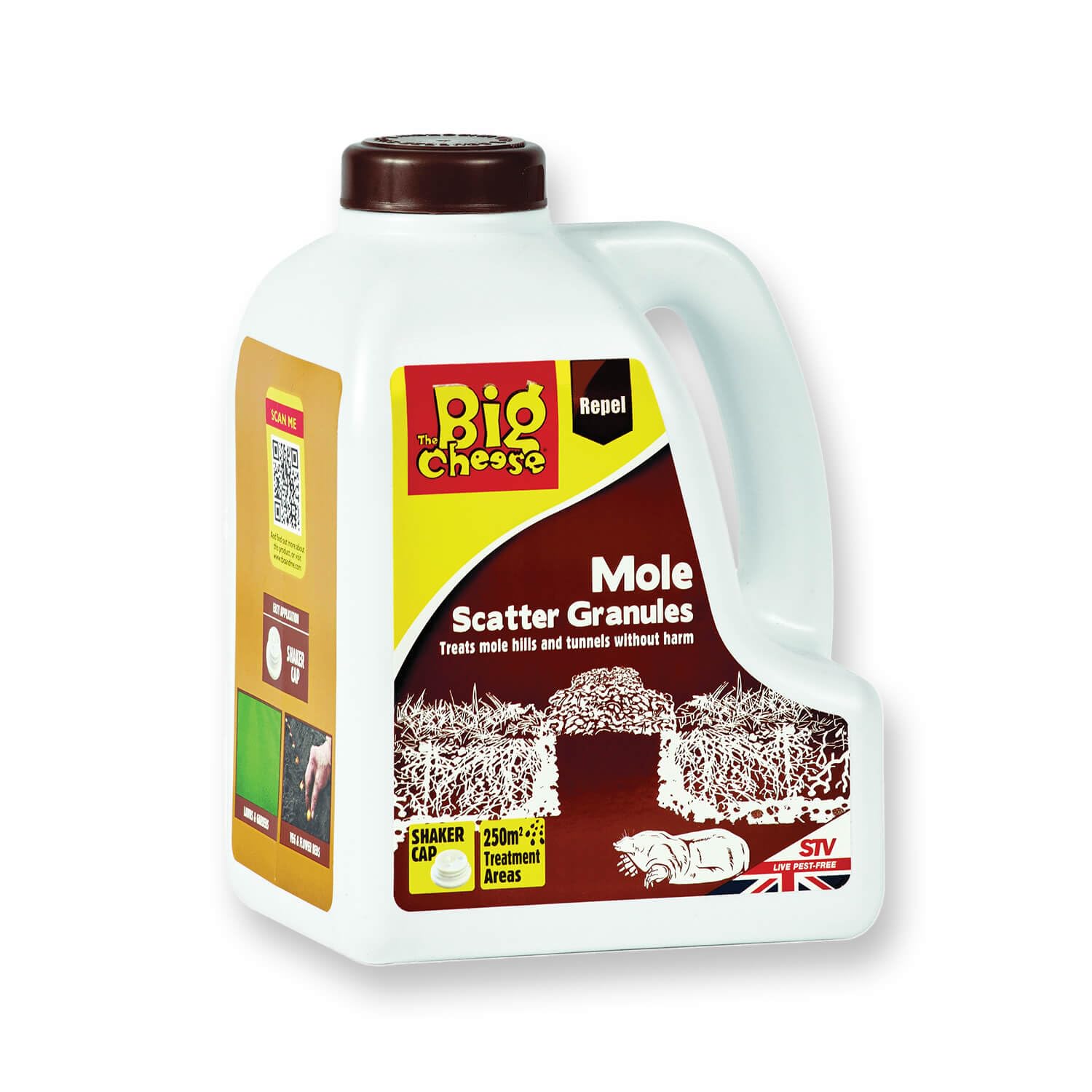 Mole Scatter Granules 2.5kg Safe for Plants and Pets Bio-degradable All Year Usage