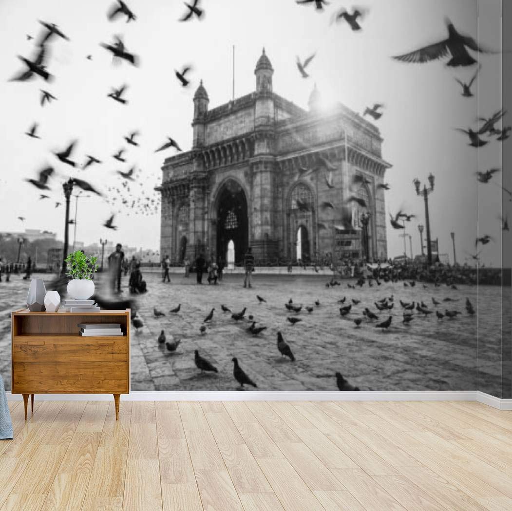 Buy RECETHROWS Wall Mural Gateway of India Mumbai Black and Whites and