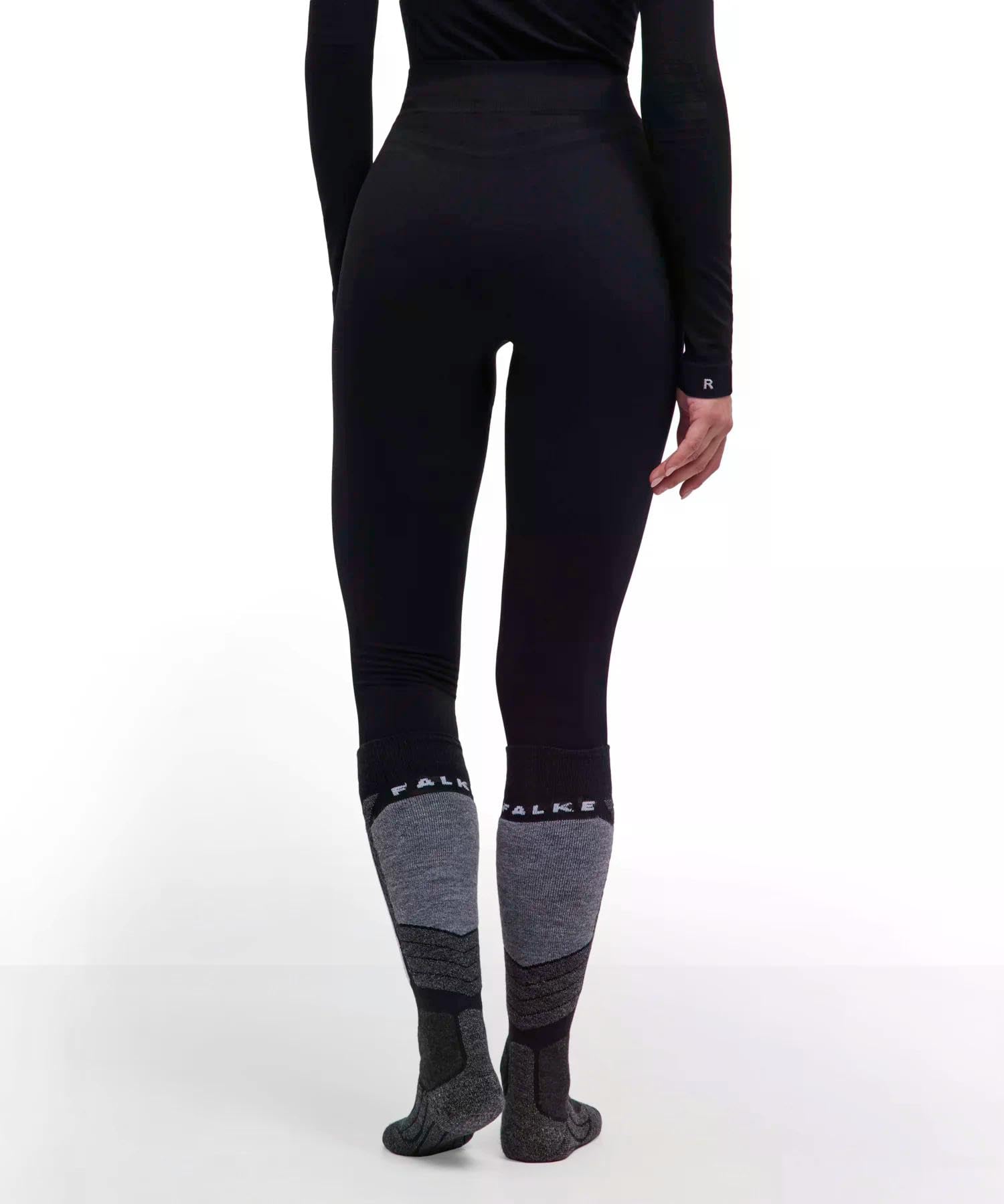 FALKE Kobiety Warstwa podstawowa (dół) Maximum Warm 3/4 W Ti materiał funkcyjny szybkoschnące ciepłe 1 Sztuka, Czarny Black 3000, S