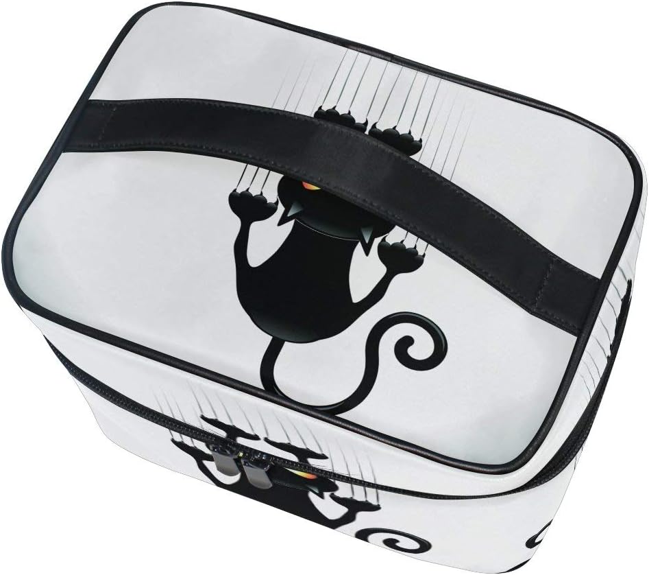 Makeup Bag Cat Paw Print Travel Cosmetic Bags Organizer Train Case Toiletry Make Up Pouch - Image 3