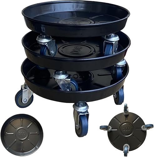 Miniatura 10 de Organizador de plantas con ruedas de 16 pulgadas, de metal, resistente, 2 piezas, soporte rodante para plantas con ruedas, organizador de macetas,