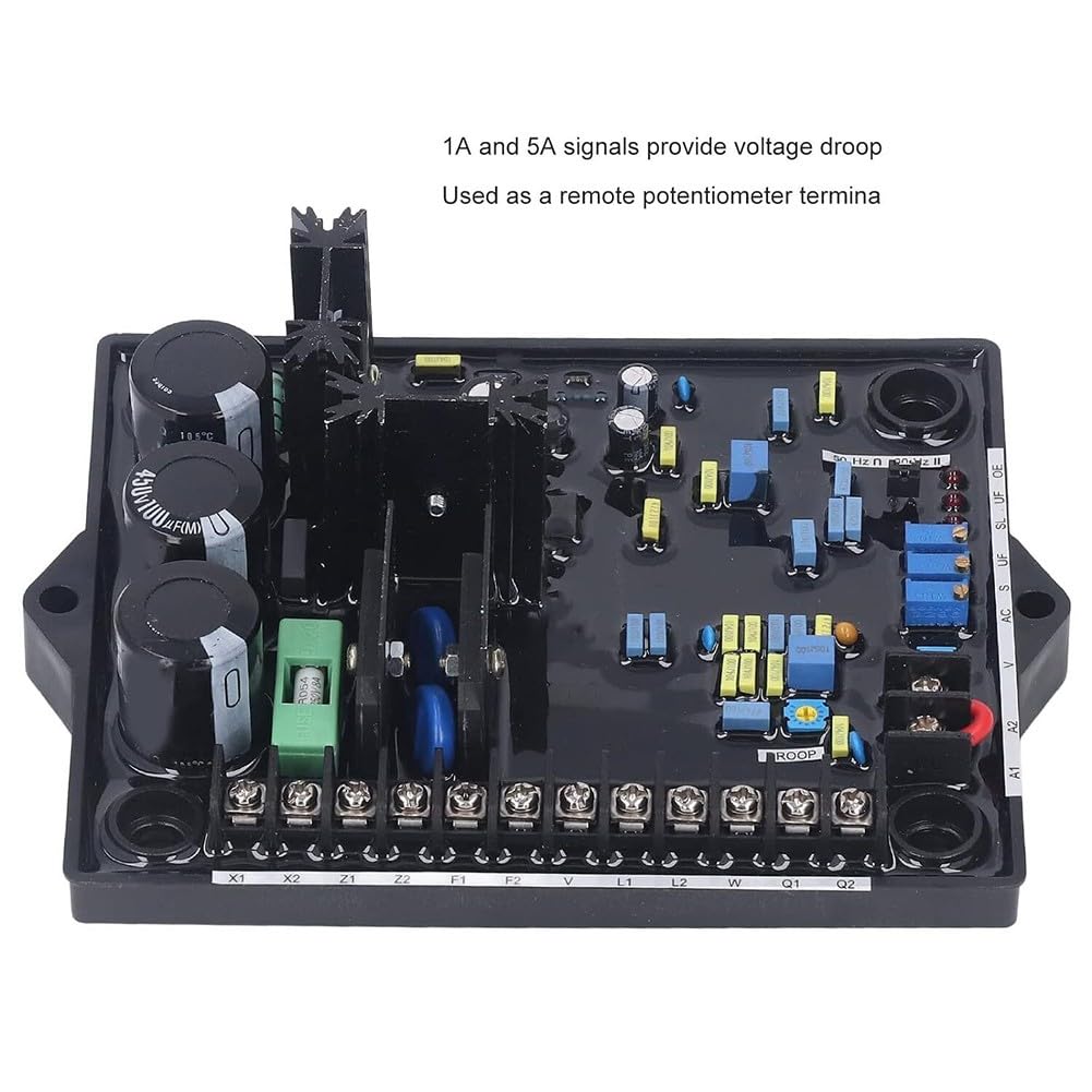 Regulador de voltaje del generador automático AVR R180 para generadores sin escobillas con para pmg, voltaje de entrada de 180-530 V, controlado por PID para funcionamiento en paralelo, carcasa de