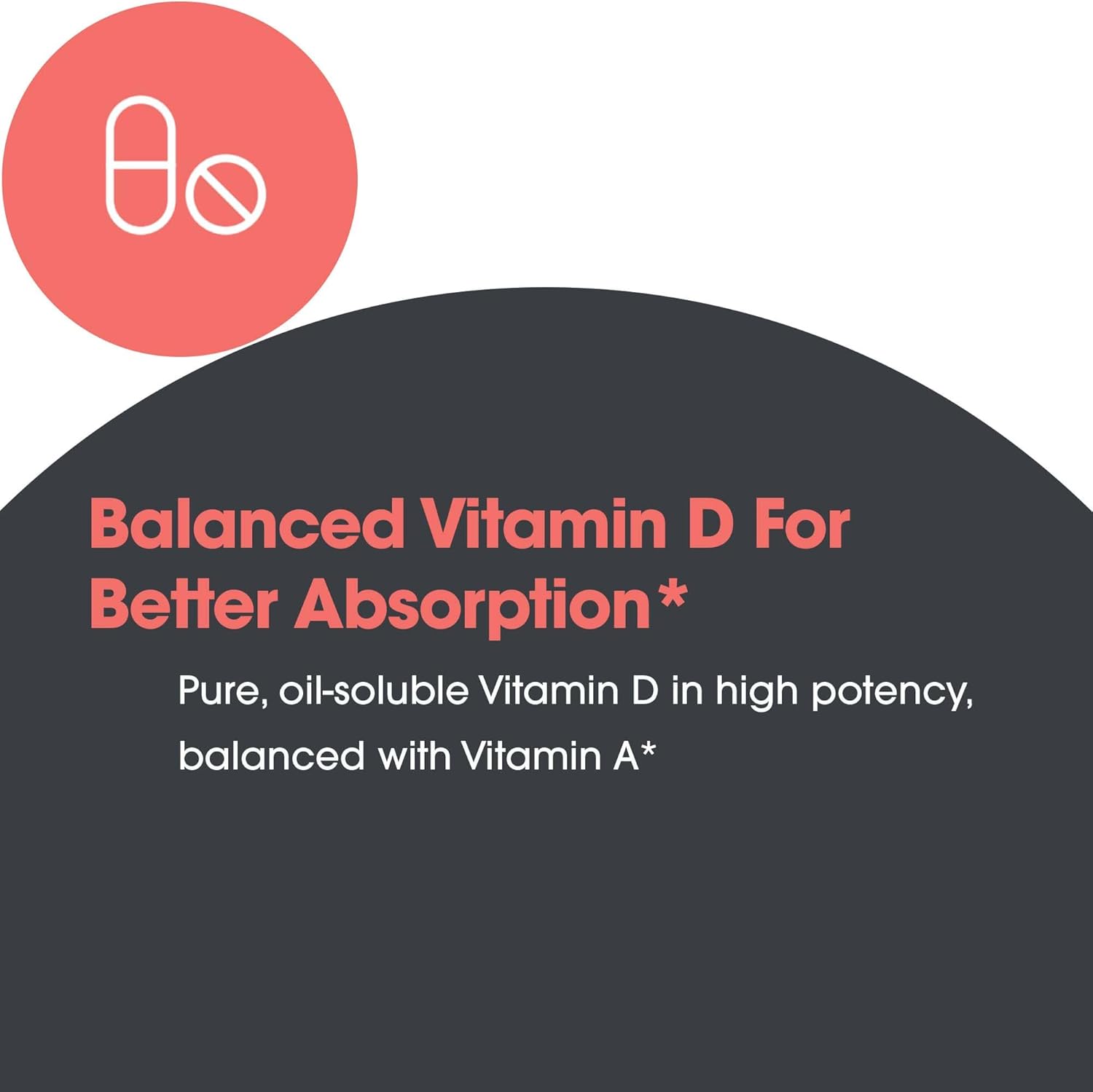 Allergy Research Group Vitamin D3 Complete 5000 - Delivers 125 mcg Vitamin D3 - with Vitamin A & K2 - Supports Bone Strength, Immune Balance & Healthy Mindset - 60 Servings - 60 Capsules