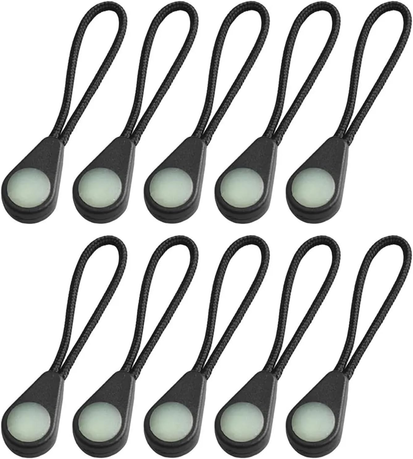 Glow in The Dark Zipper Pulls 80 Pcs Glow-in-The-Dark Anti-Lost Zipper Pullers Durable Backpack Extenders Replacement for Bags Jackets Outdoor Gear