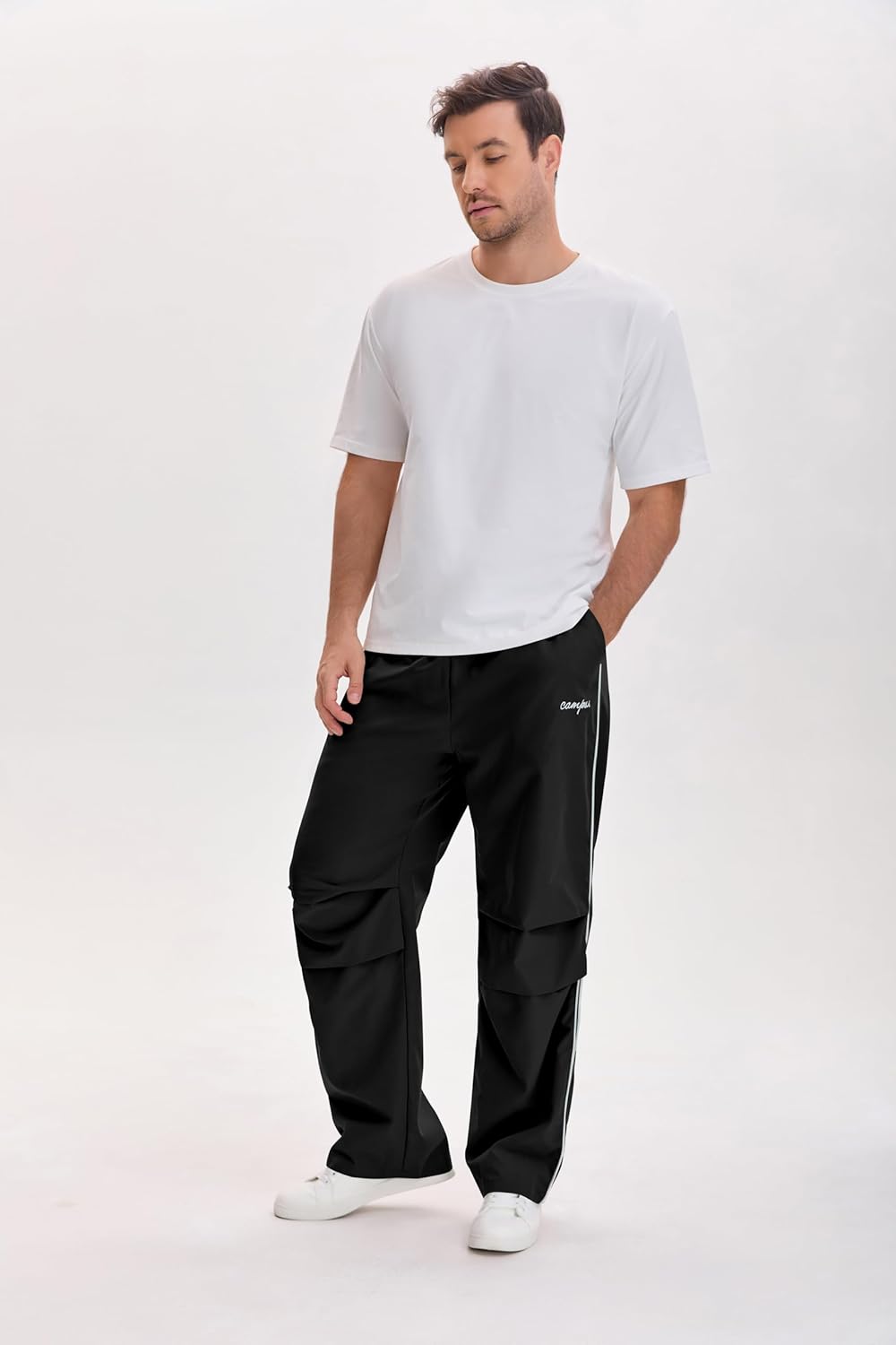 QJQ Men's Y2K Baggy Sweatpants Parachute Pants Wide Leg Vintage Track Pants Casual Streetwear - Image 7