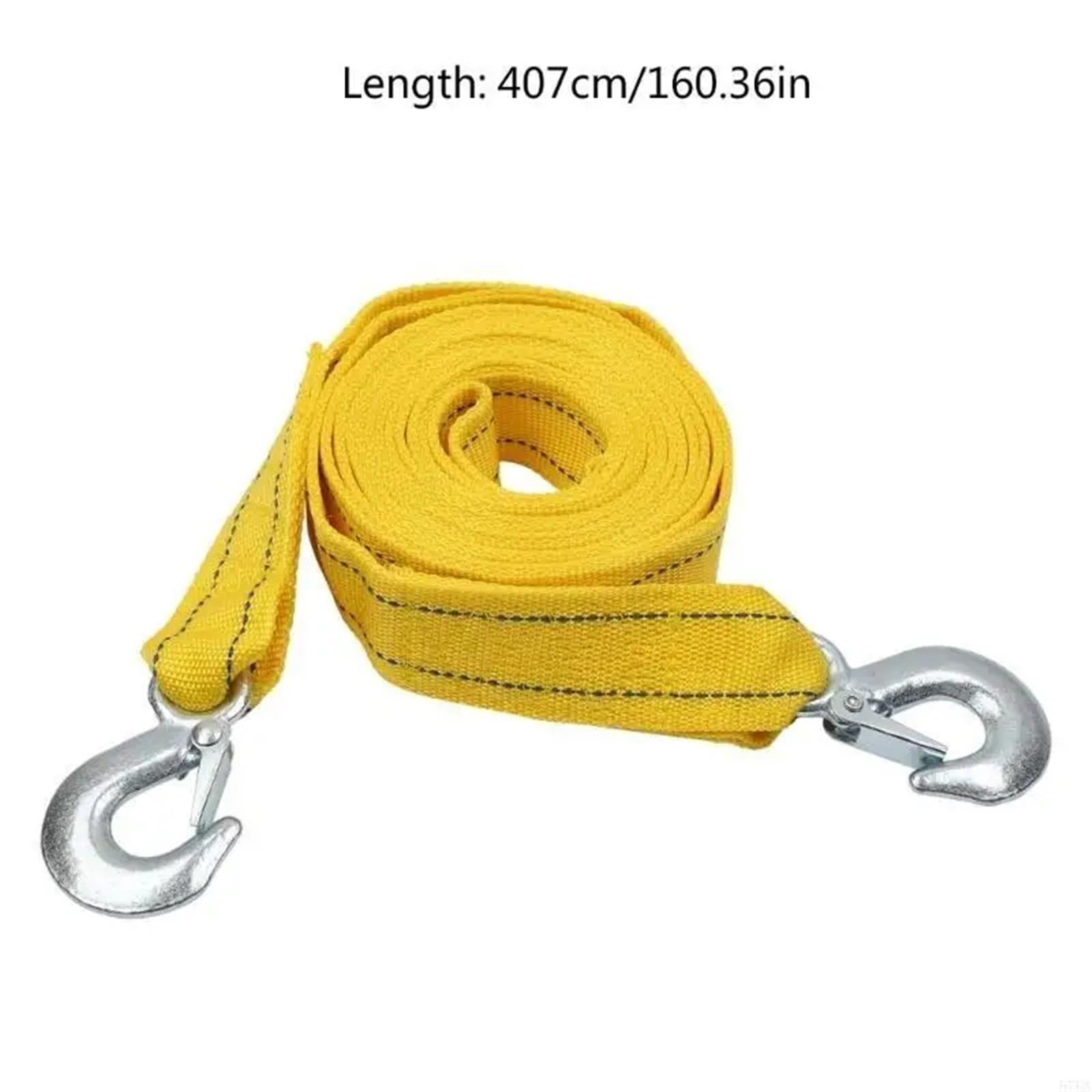 Cuerda de Remolque de 5 toneladas y 4 Metros for camión, Correa de Remolque Todoterreno, Cable de cabrestante, Correa de tracción for automóvil, 57 Unidades