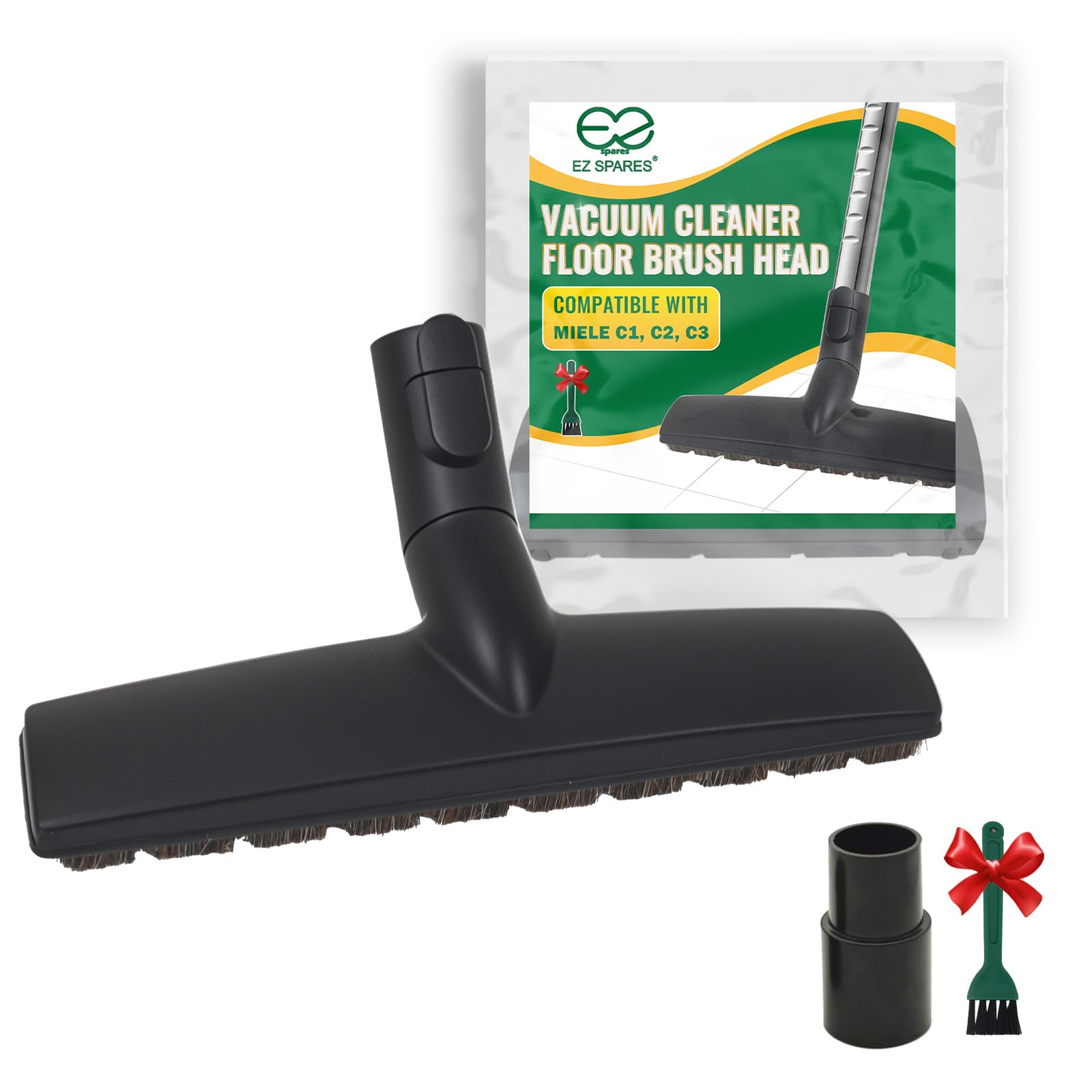 EZ SPARES Replacement of SBB Parquet Anti-Collision Smooth Floor Brush with Horsehair for Miele Vacuum Cleaner 35mm 1 3/8"