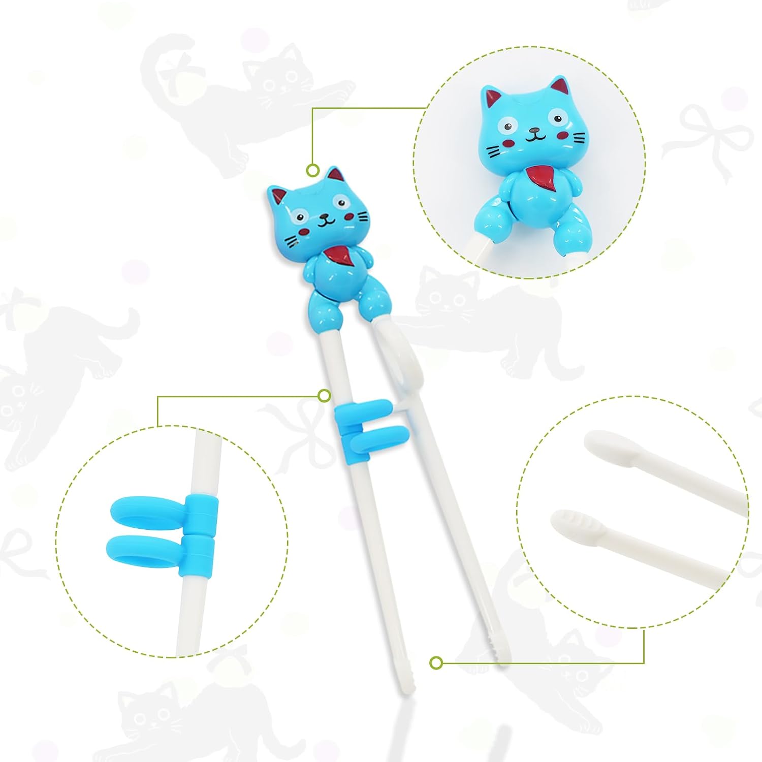 8 Pairs Training Chopsticks for Kids, Beginners Learning Chopsticks, Cute Tableware Reusable,Animal Pattern, Right or Left Handed