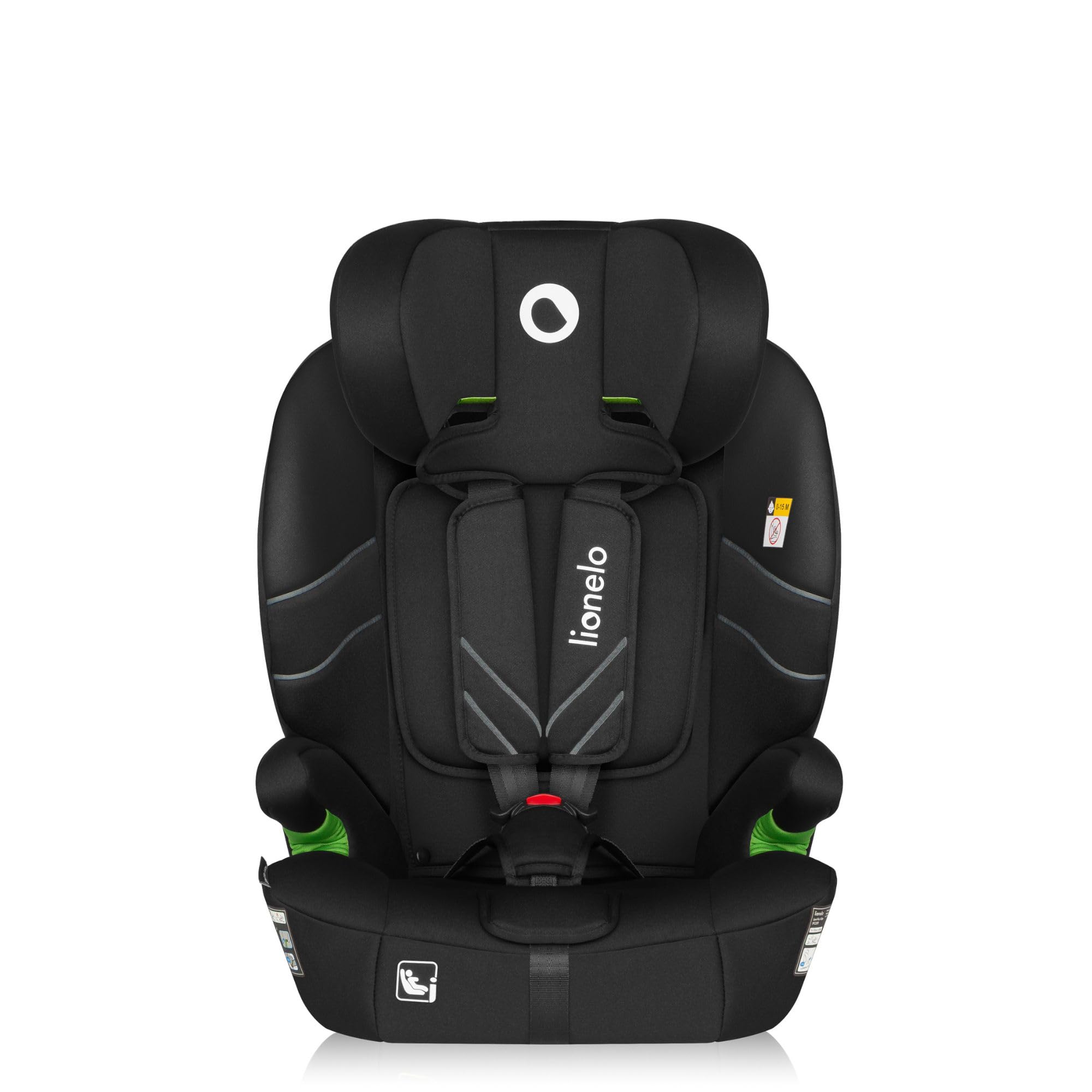 Lionelo Levi Fix I-SIZE fotelik dziecięcy 76-150 cm do 18 kg, grupa 1 2 3, osłona boczna, regulacja zagłówka 10 stopni, ISOFIX i montaż Top Tether, R129 i-Size
