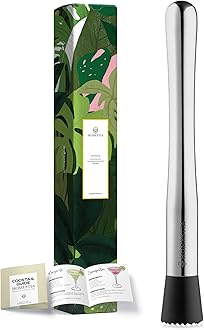 Homestia 10 Inches Professional Muddler for Cocktails - Stainless Steel Muddler Old Fashioned Cocktail Kit Ice Crusher - Cocktail Bartender Kit for Home Bar - Fruit Crusher for Mojito